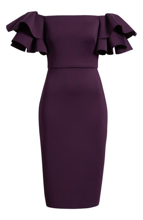 eliza j ruffle cocktail dress Eliza J Ruffle Sleeve Cocktail Dress - Navy