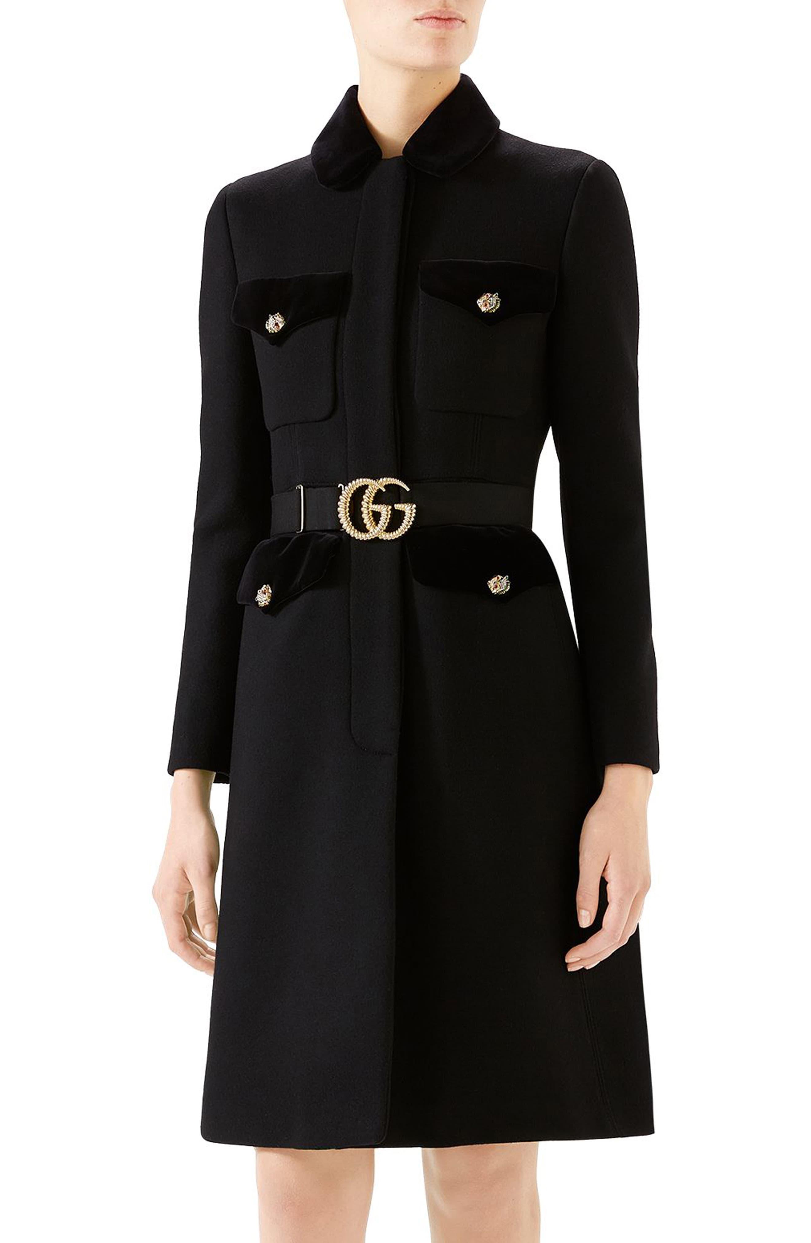black gucci coat