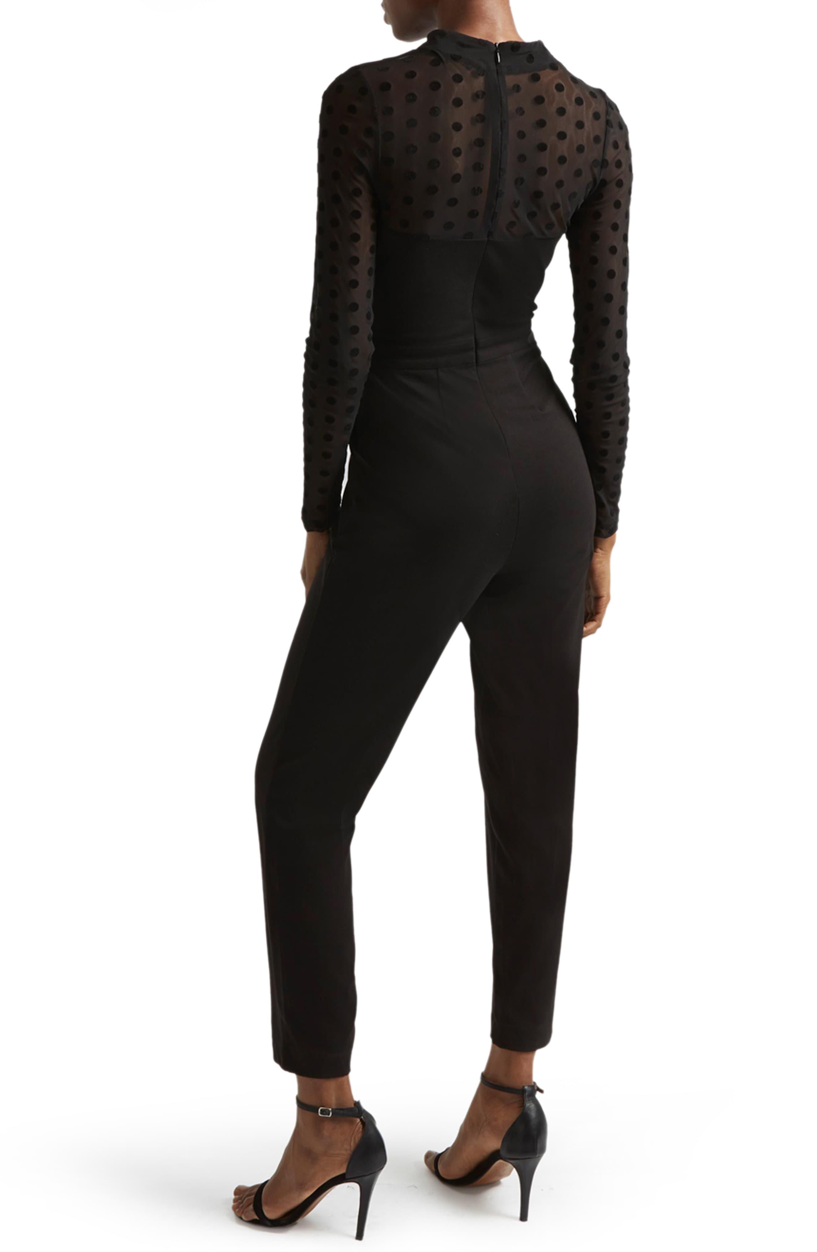 leah mesh & jersey jumpsuit