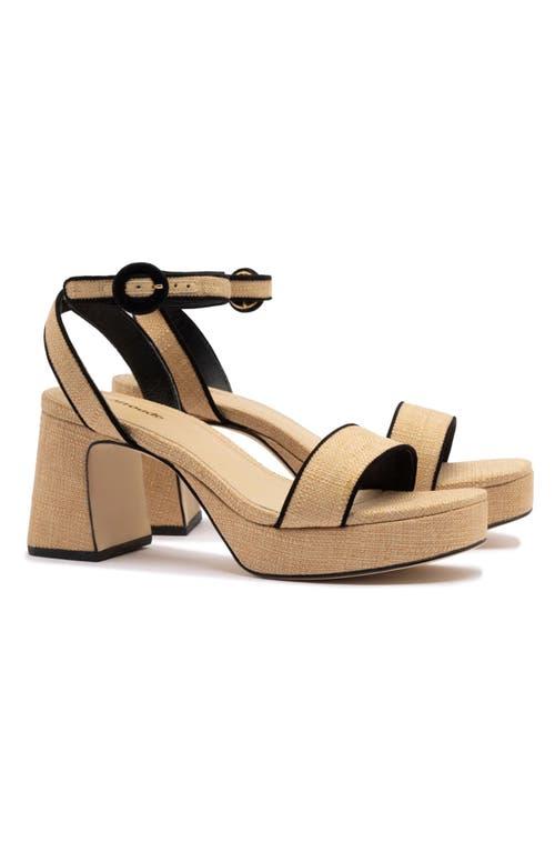 Larroude Dolly Low Sandal in Metallic Lyst
