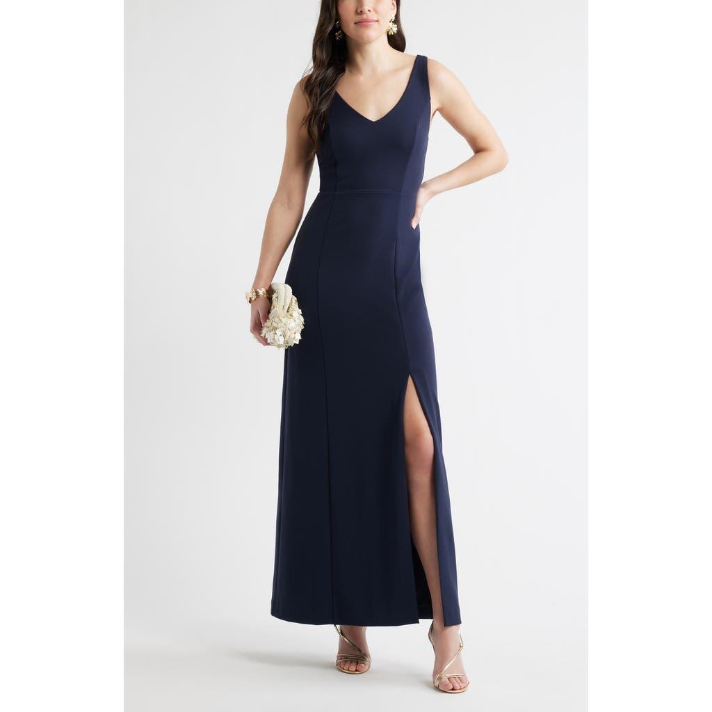 chelsea blue bridesmaid dresses Velvi - Chelsea Ruffle Maxi Dress - Dusty Blue - Final Sale main image 1