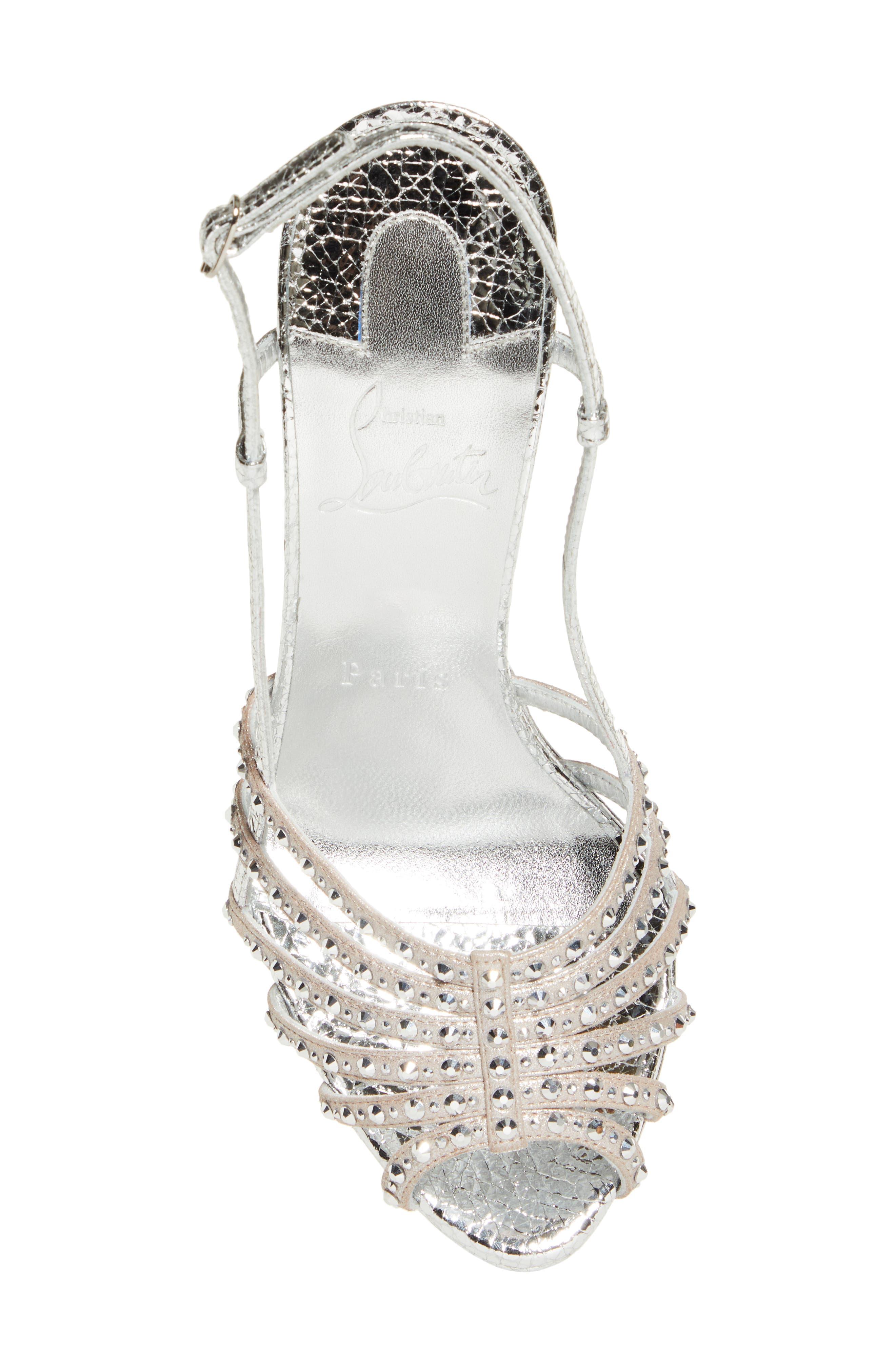 Christian Louboutin Vegastrassima Alta Platform Sandal in White | Lyst