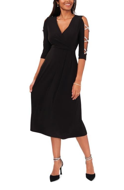 Designer Chaus Laura Elbow Sleeve Wrap Dresses for Women Up to