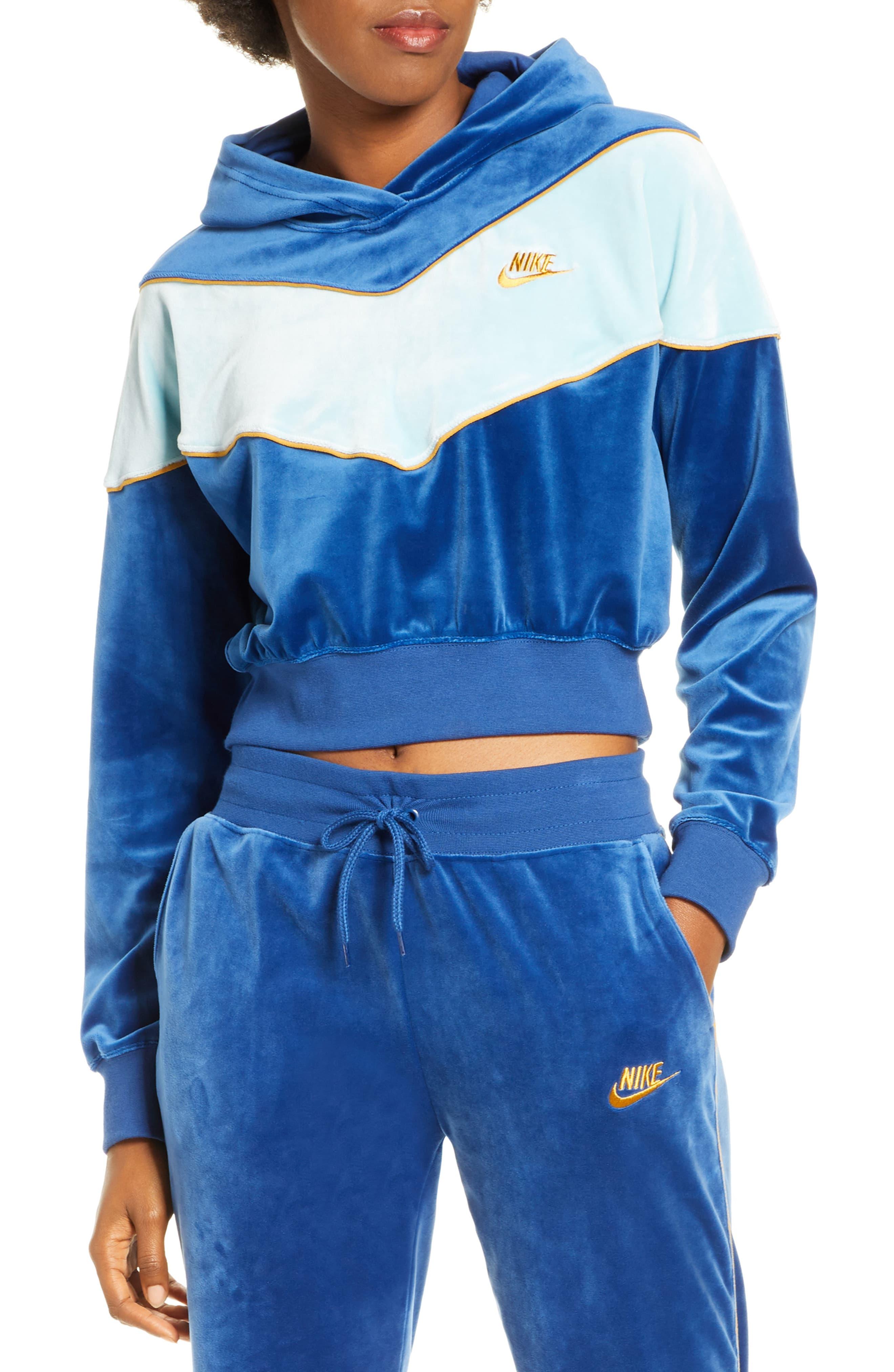 blue and gold nike hoodie
