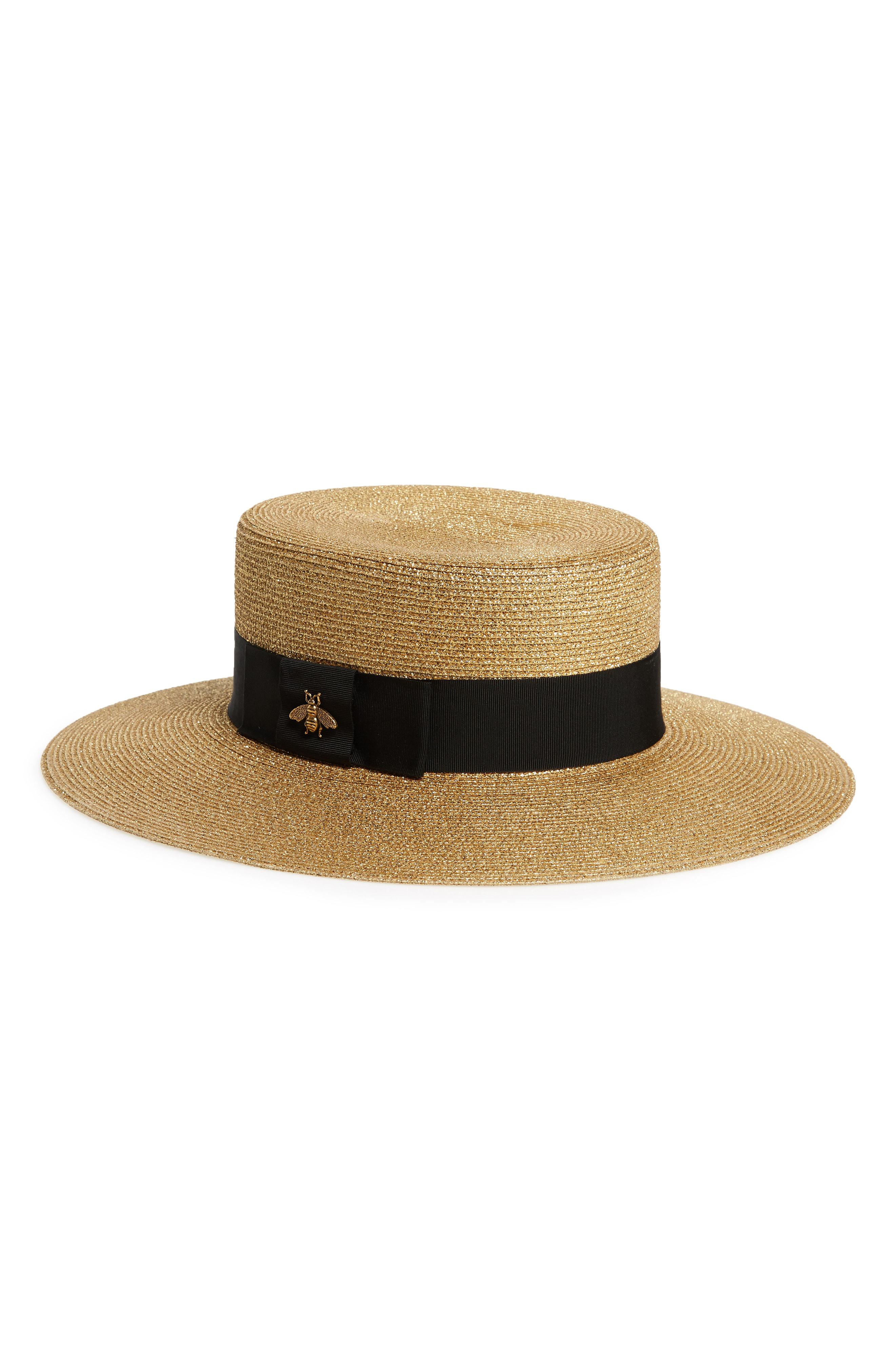 gucci lame papier hat