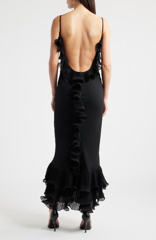 delfi collective delina ruffled open-back maxi dress Delina Gown