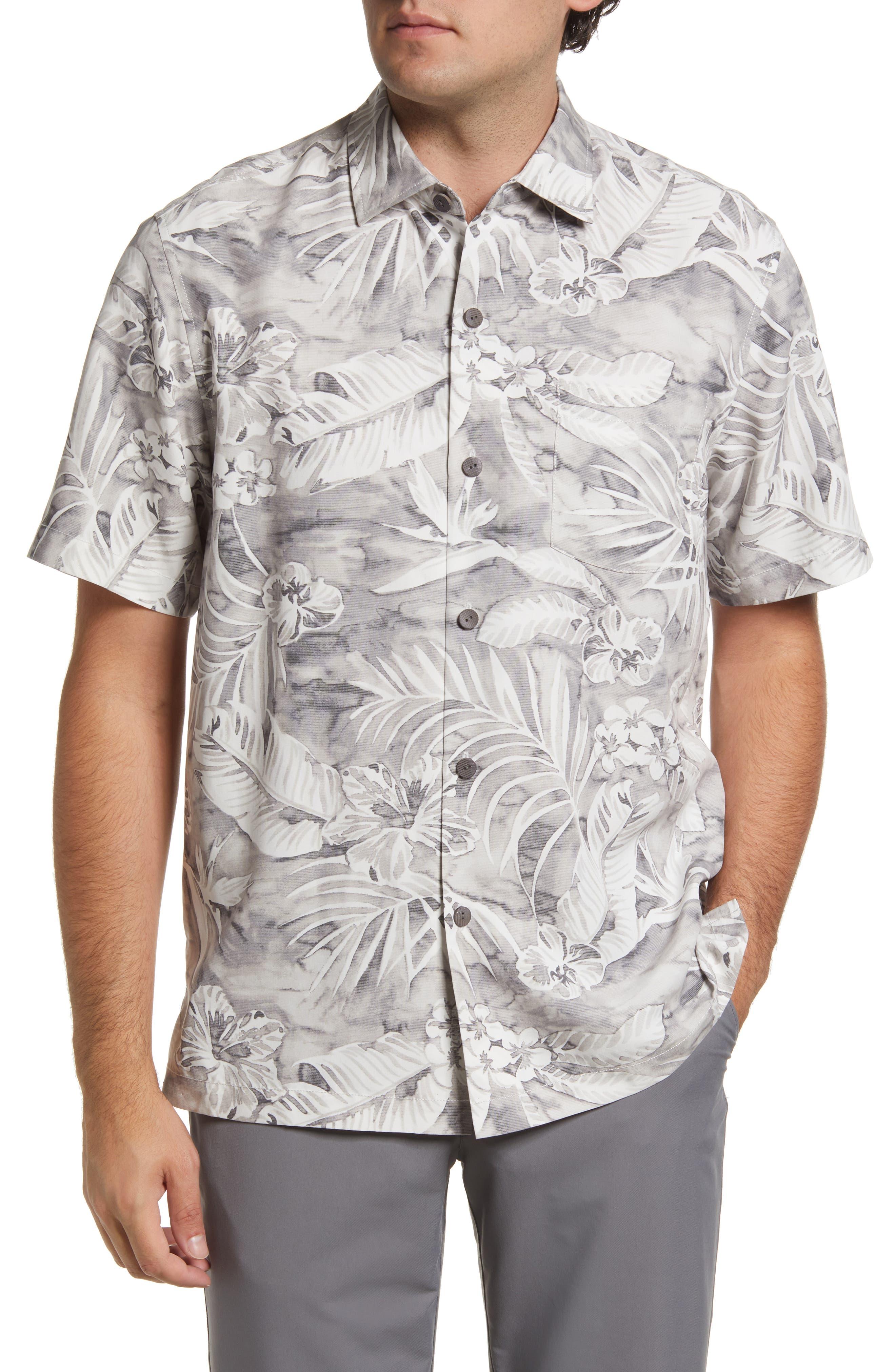 Tommy Bahama Coconut Point Aqua Short Sleeve Button-up Shirt in Gray for Men  | Lyst