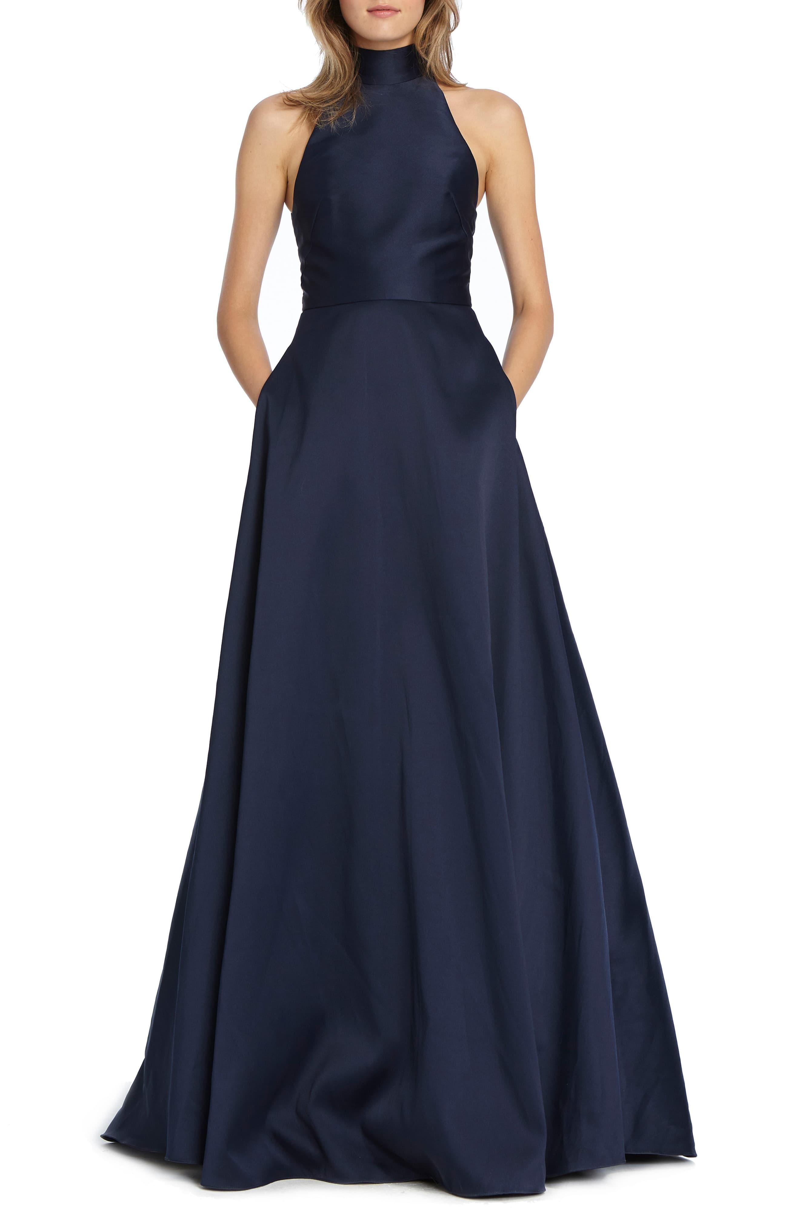 mock neck formal dress