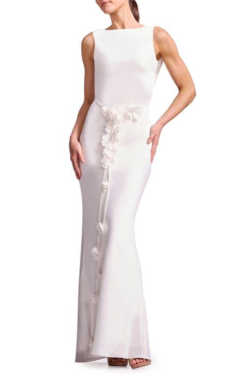 open lace back dress KAY CREPE DE CHINE SILK LINED MAXI DRESS IN GREEN | CULT MIA main image 0