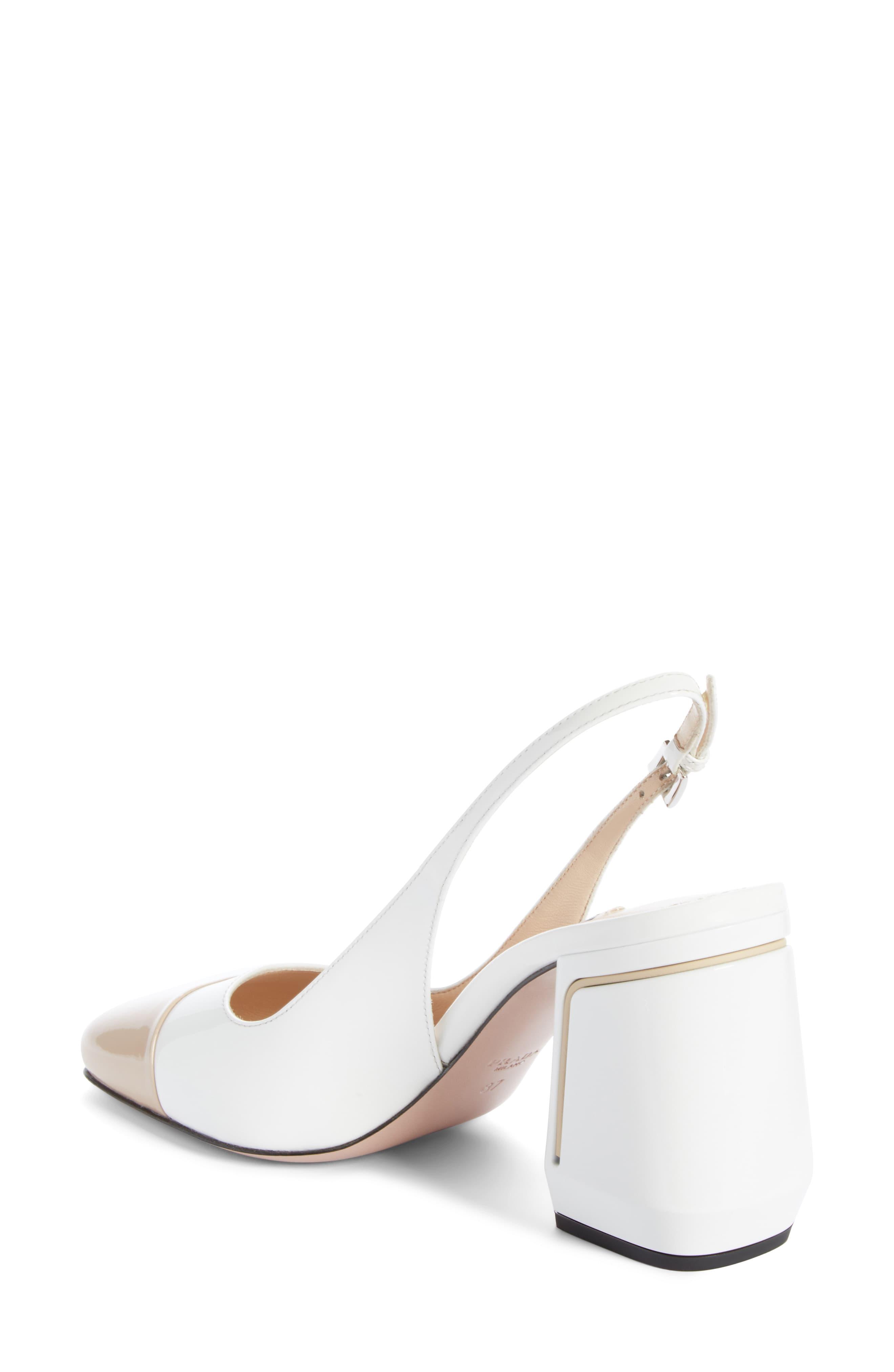 prada cap toe slingback