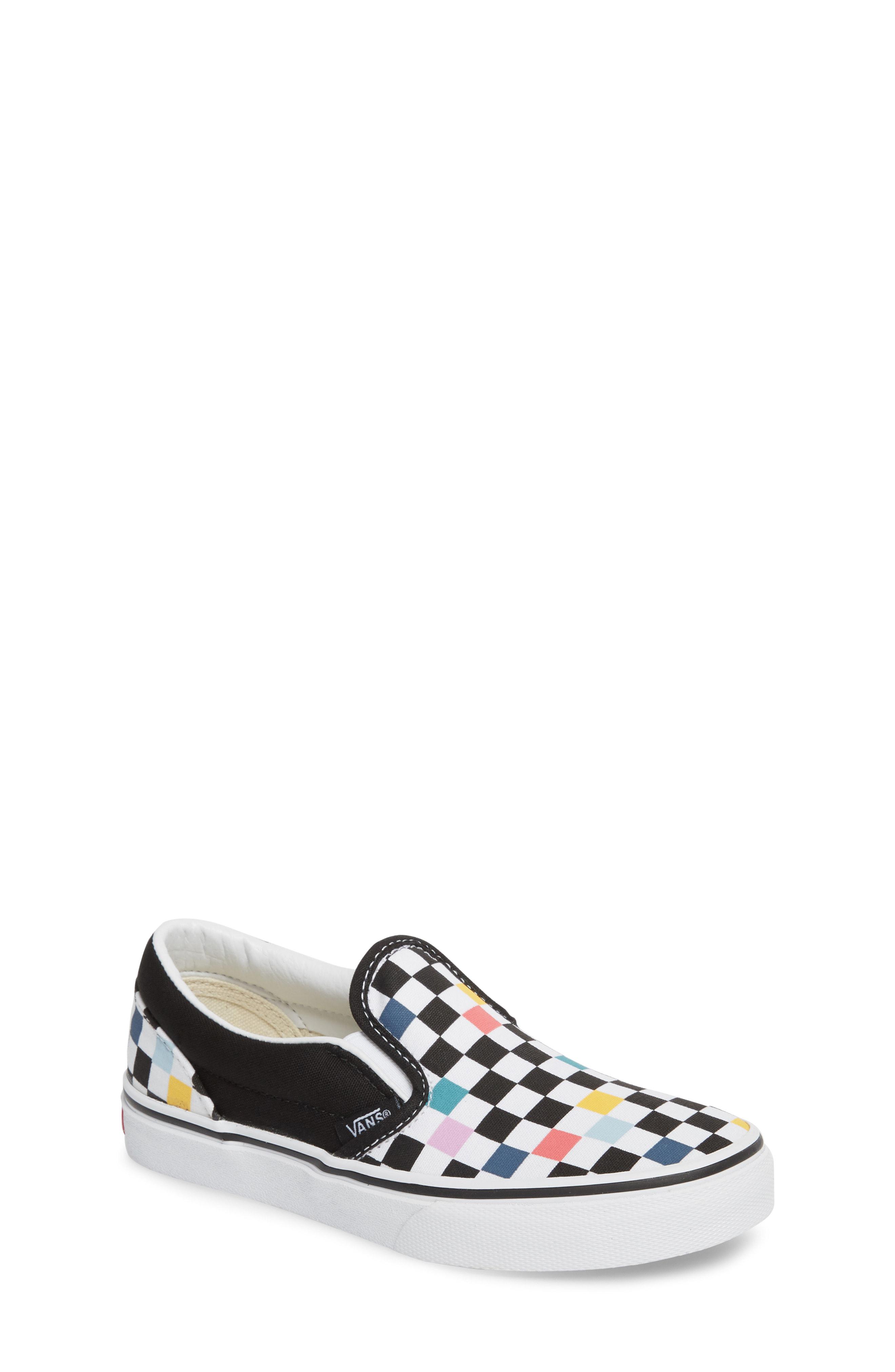 party checkered slip on vans