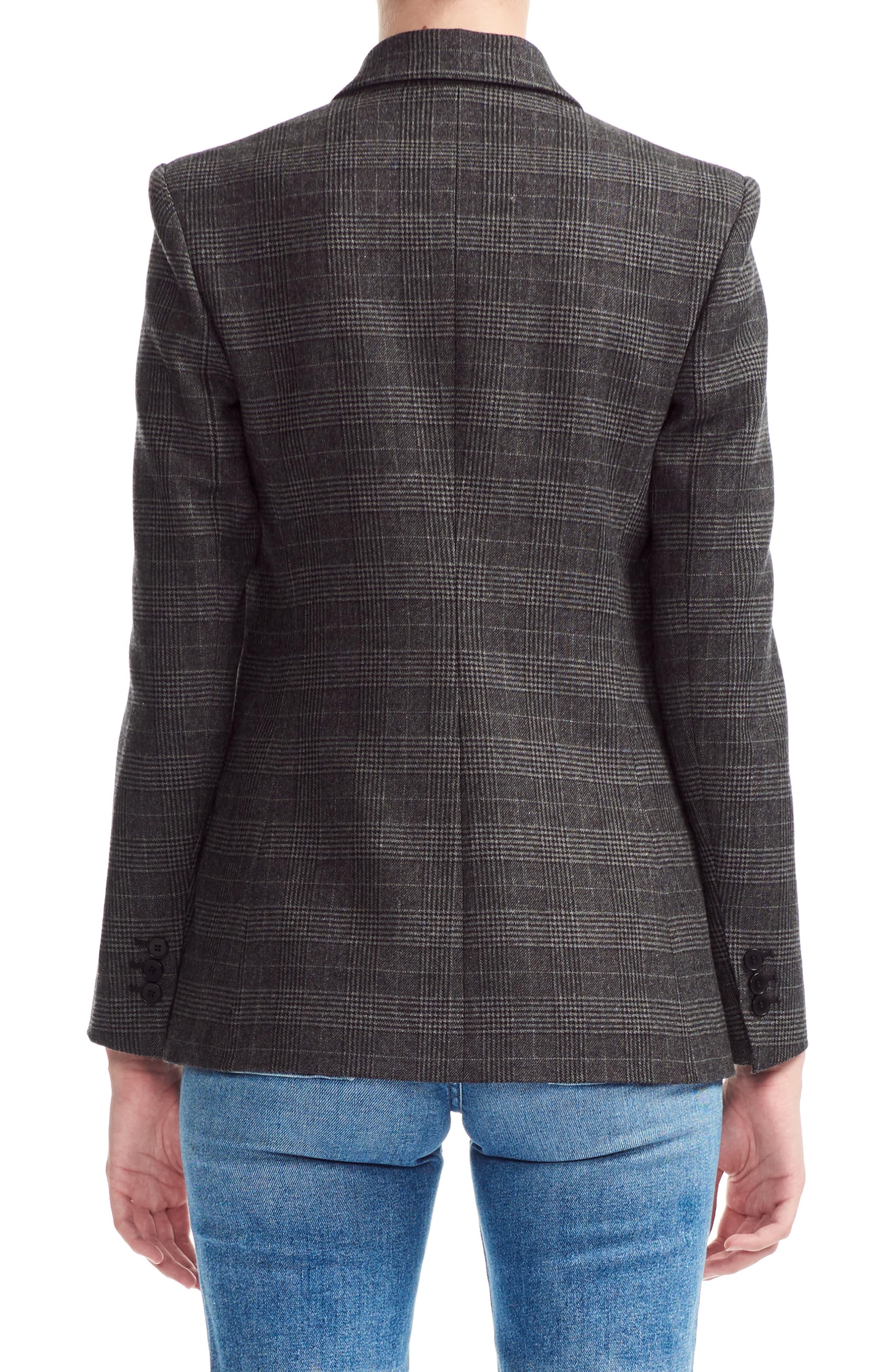 Maje Wool Vanda Glen Plaid Blazer in Grey (Gray) Lyst