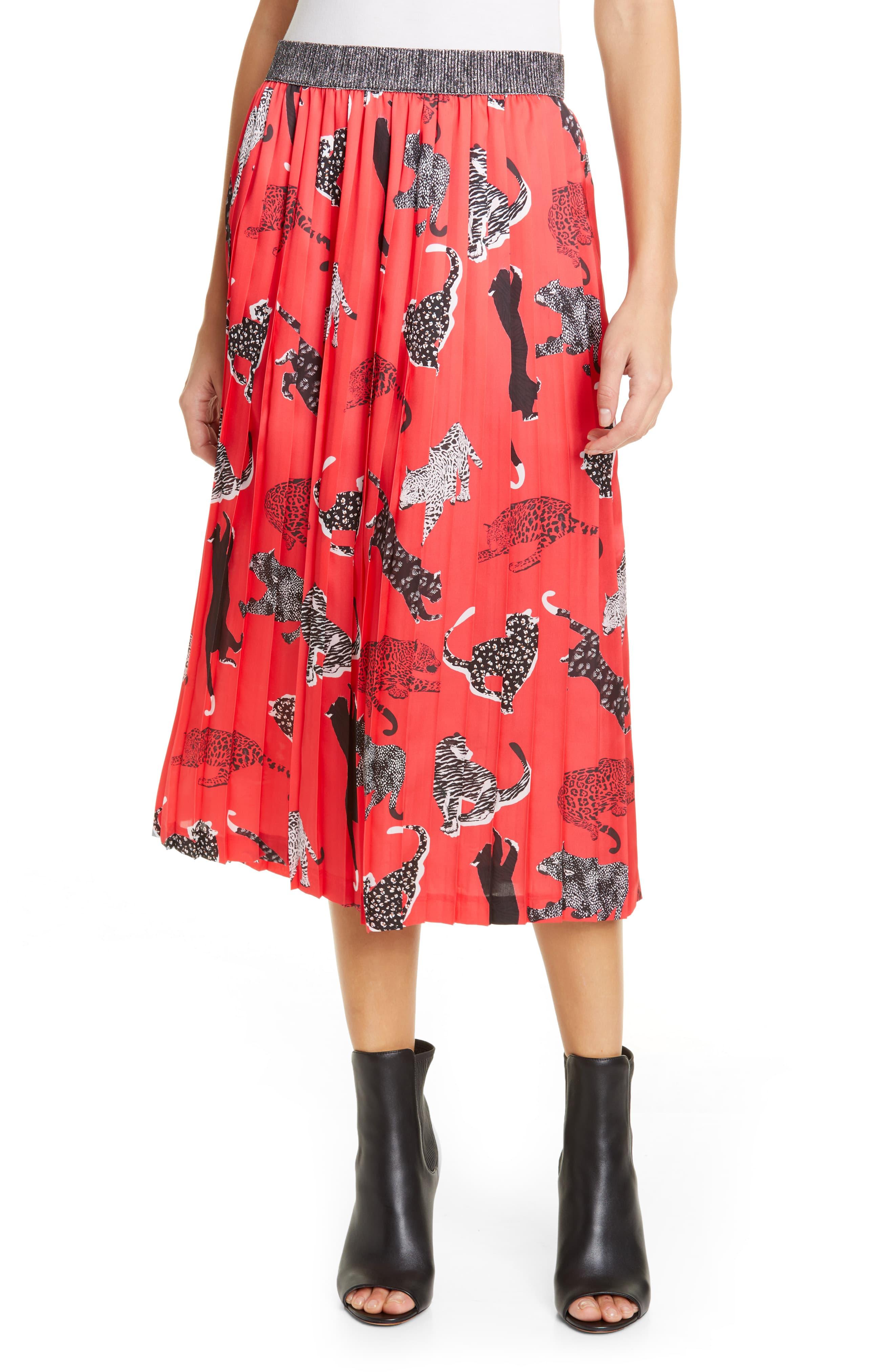 red cheetah skirt