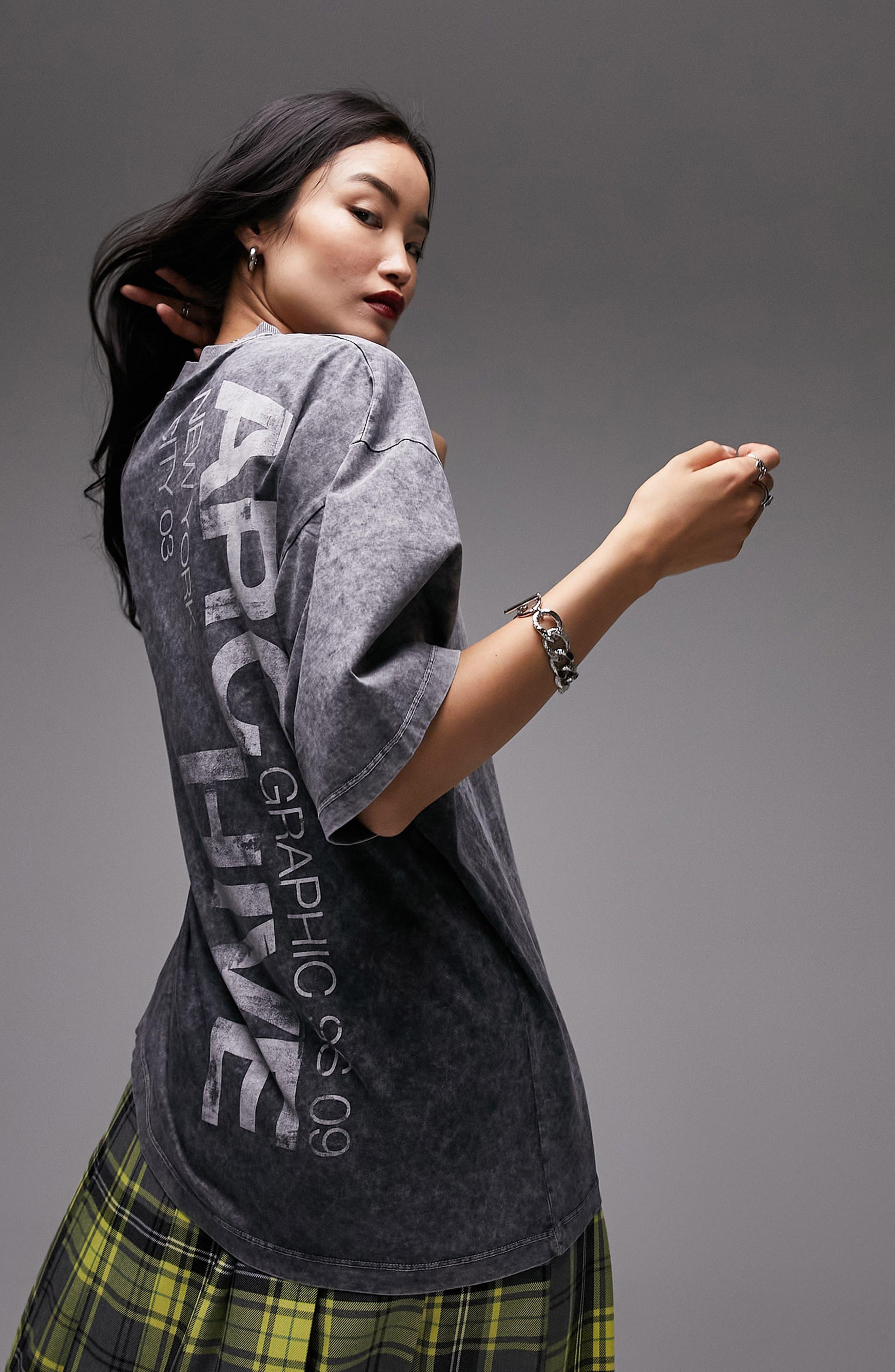 topshop grey t shirt