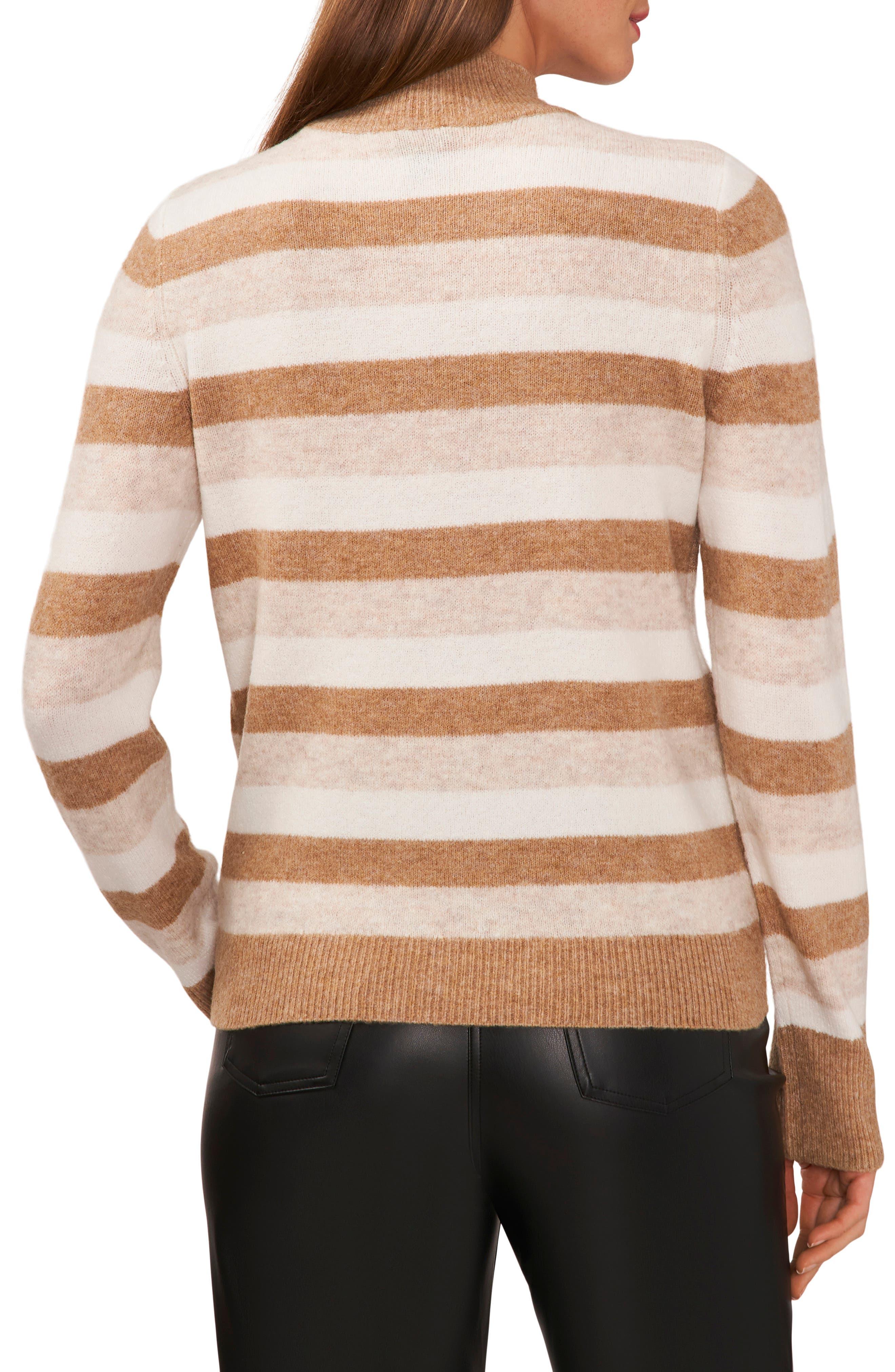 Halogen funnel top neck cashmere sweater