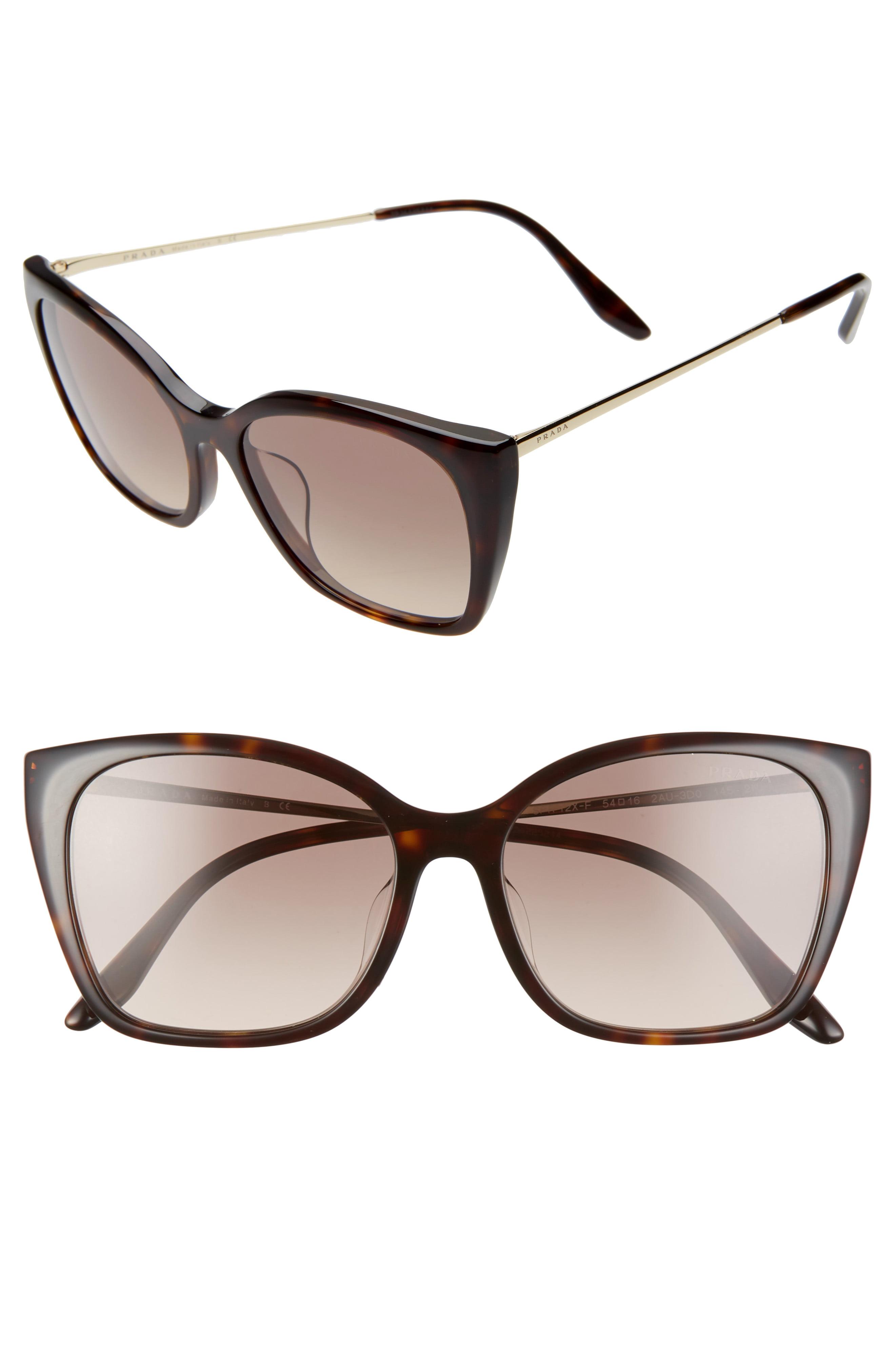 Prada 54mm Gradient Cat Eye Sunglasses in Brown Lyst