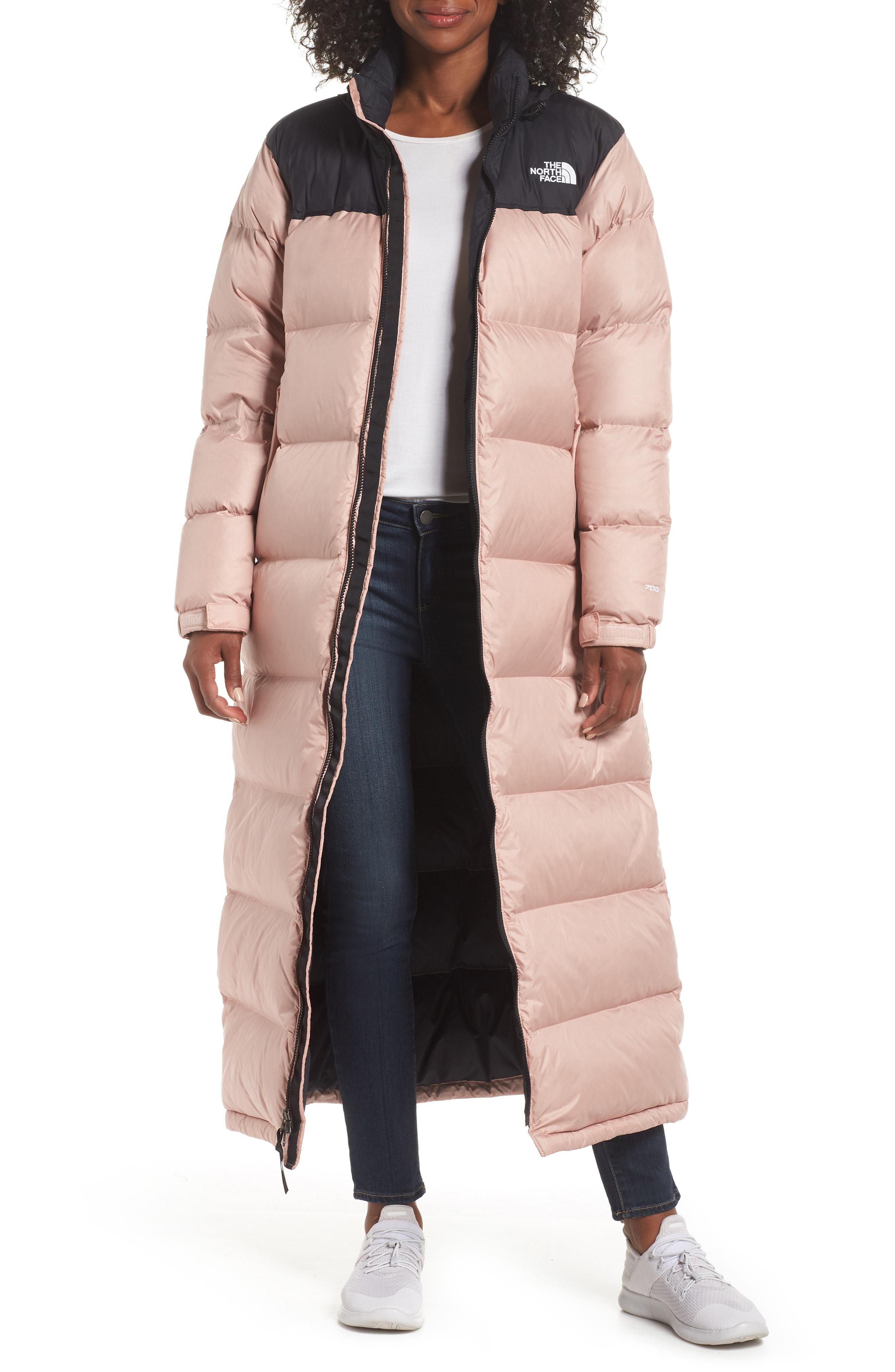 the north face long coat down