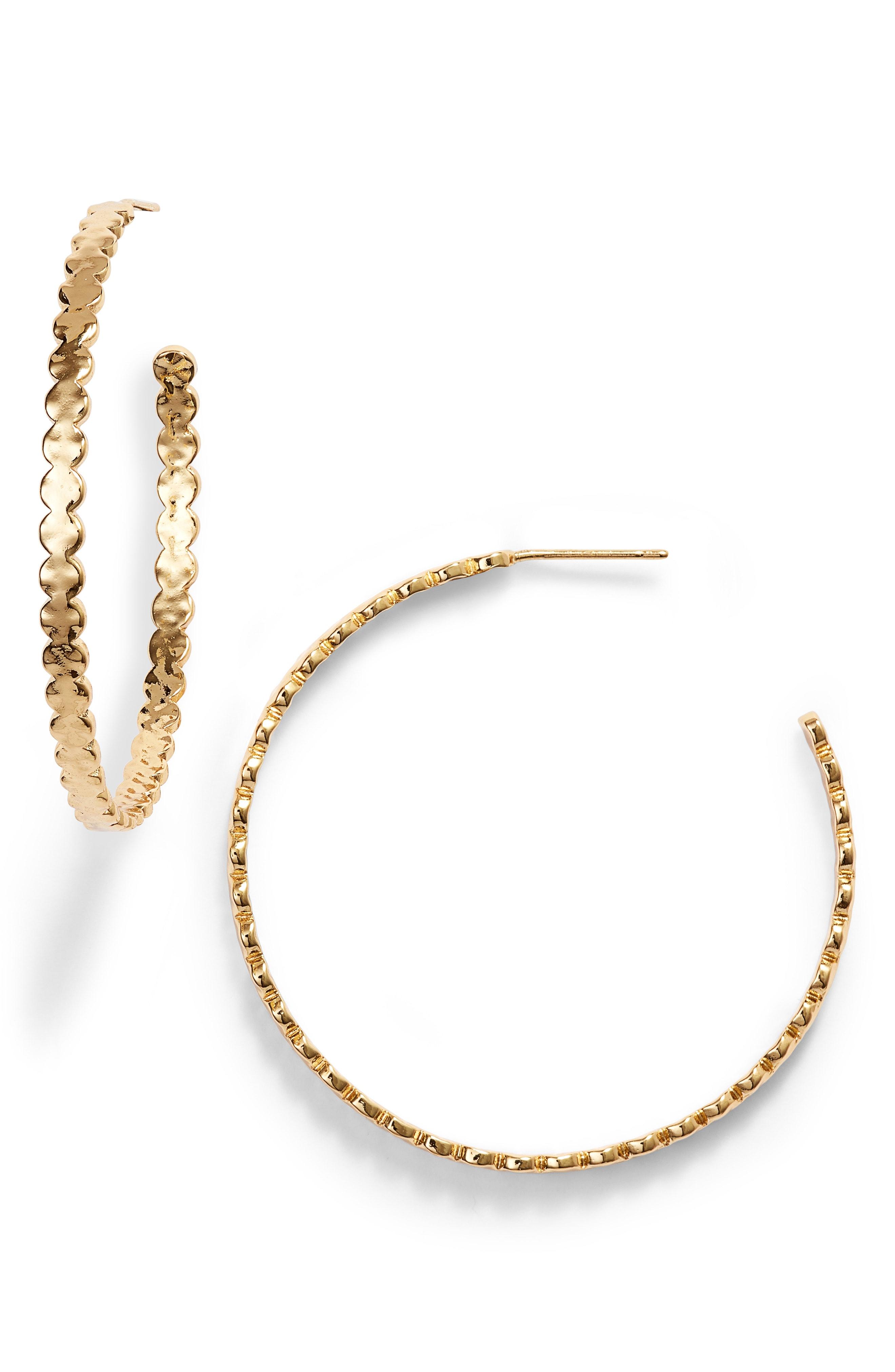 Lyst Gorjana Chloe Hoop Earrings in Metallic