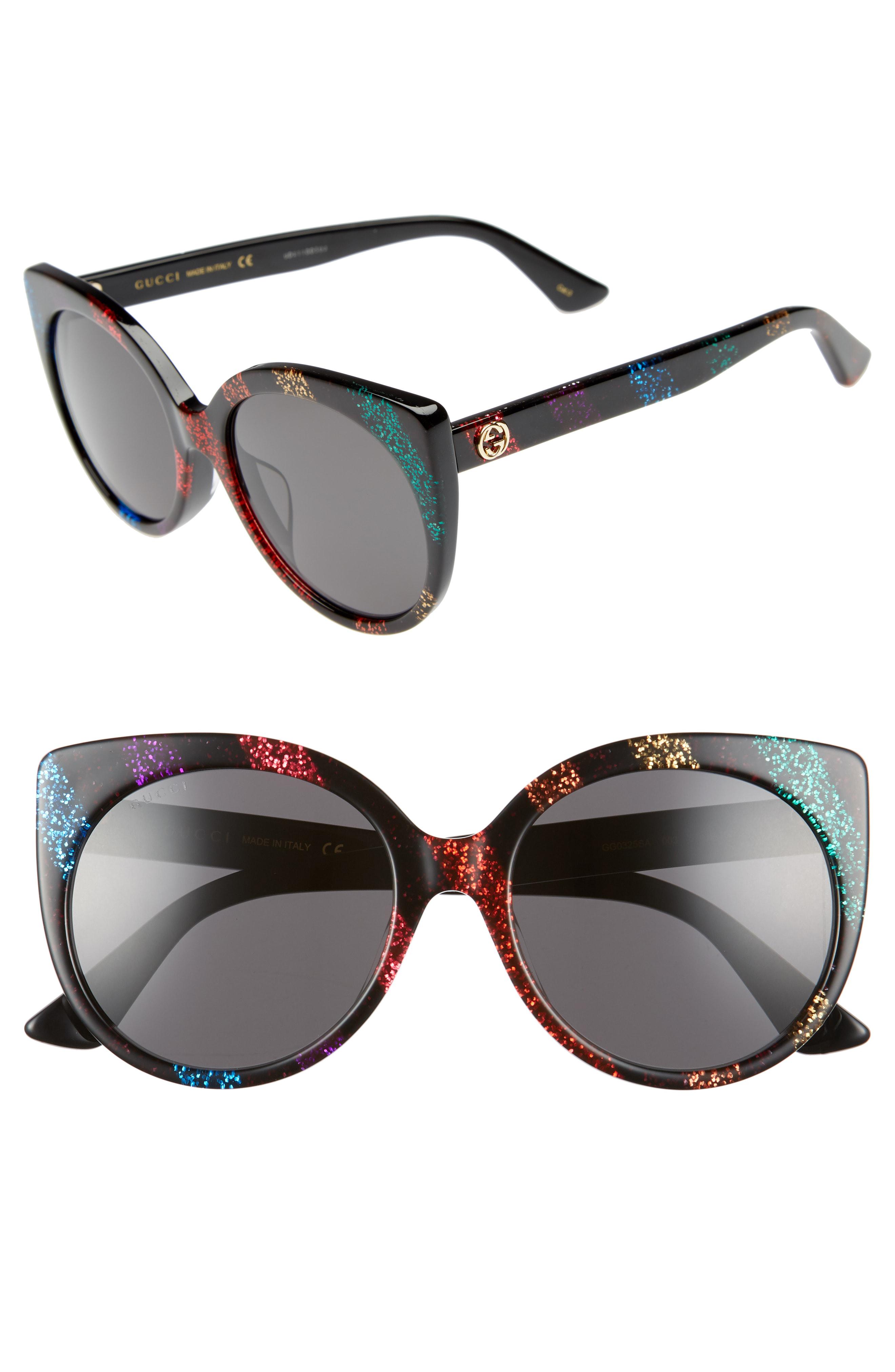Gucci 57mm Cat Eye Sunglasses - Rainbow 