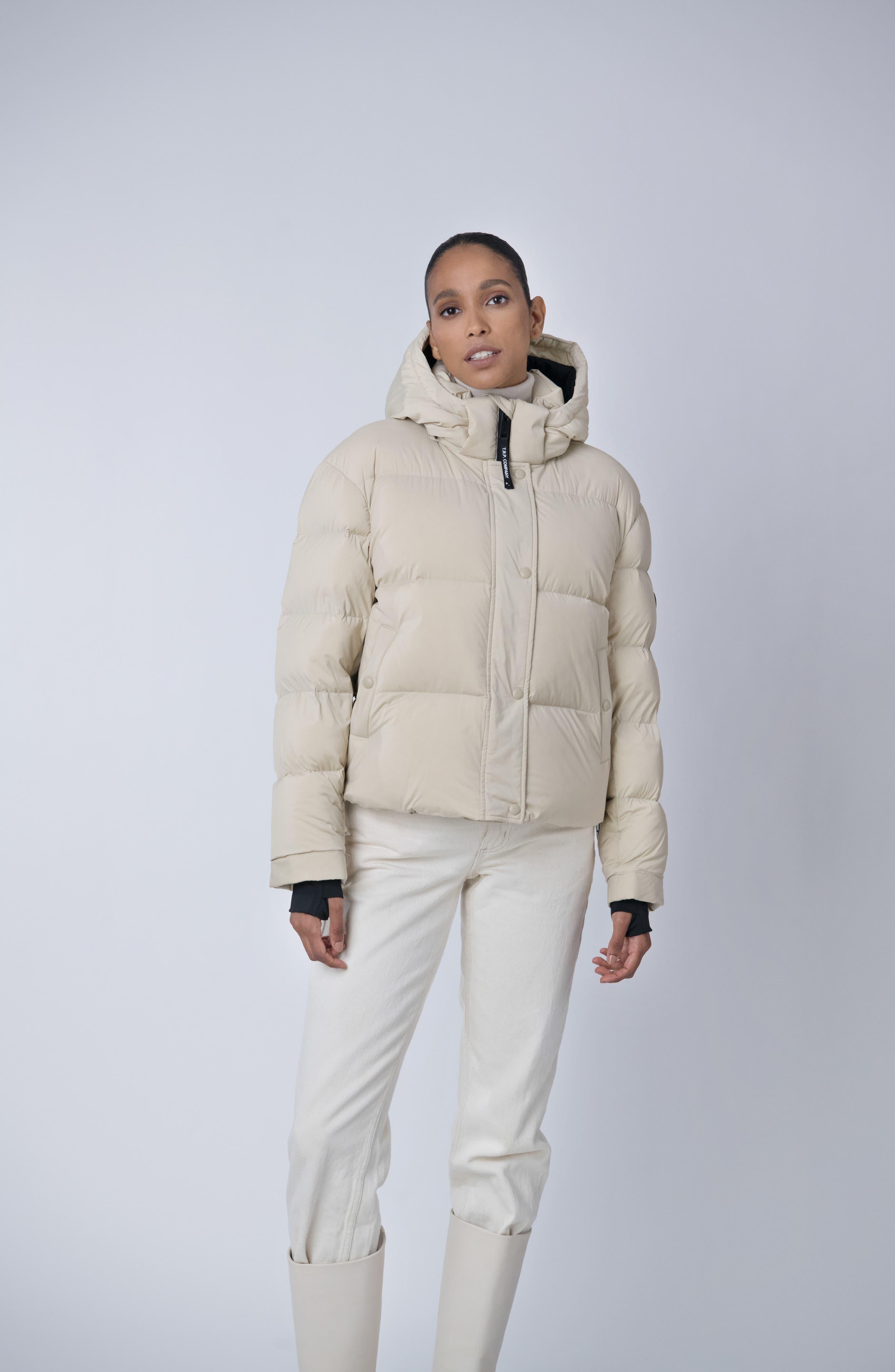 The Recycled Planet Company Ritz Recycled Down Crop Puffer Jacket in  Natural | Lyst