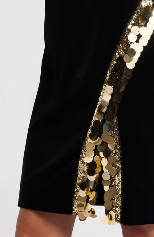 vince camuto black and gold dress Vince Camuto Black Gold Scoop Neck Sleeveless A-Line Ball Gown 14