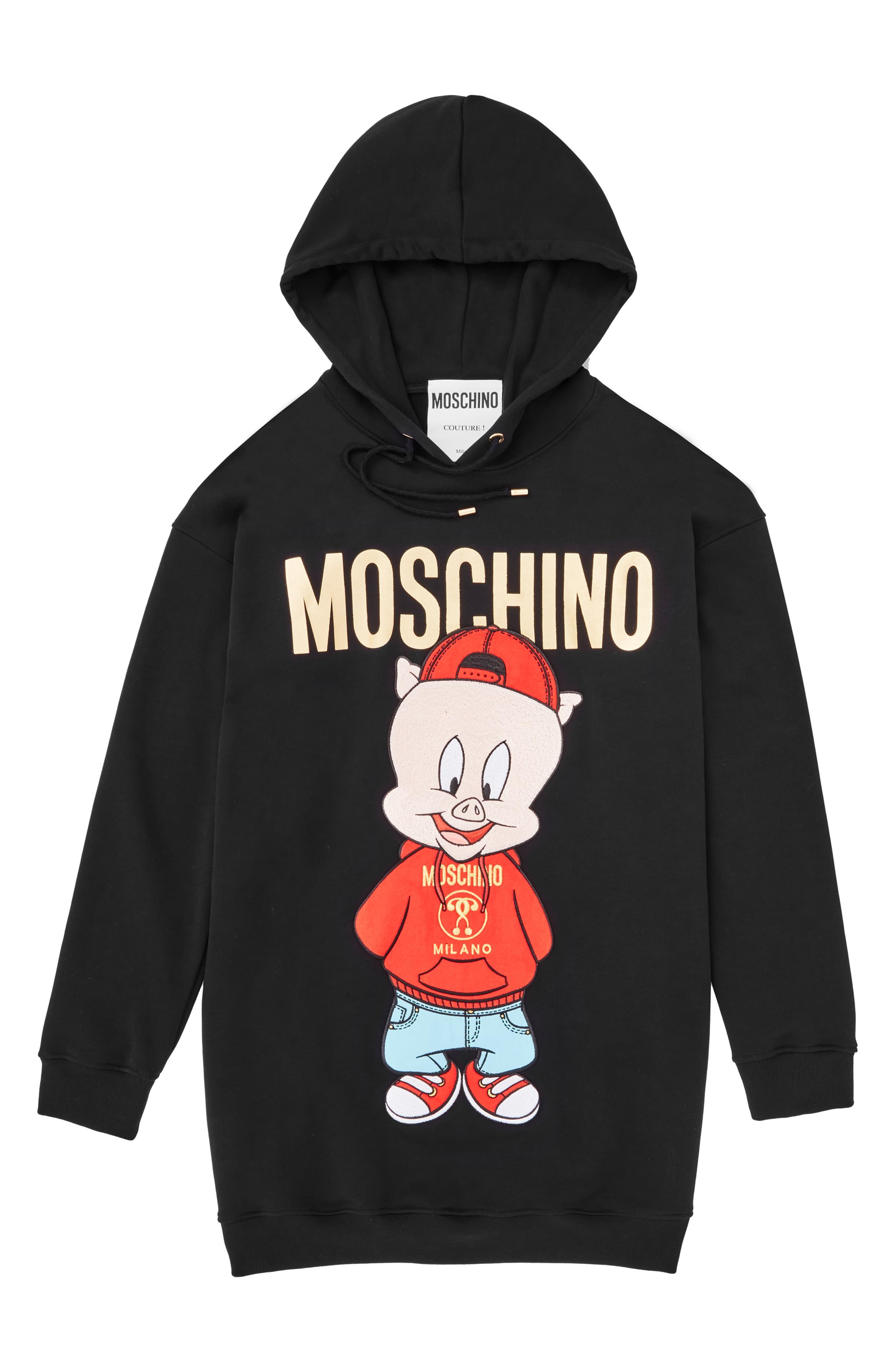 moschino pig hoodie