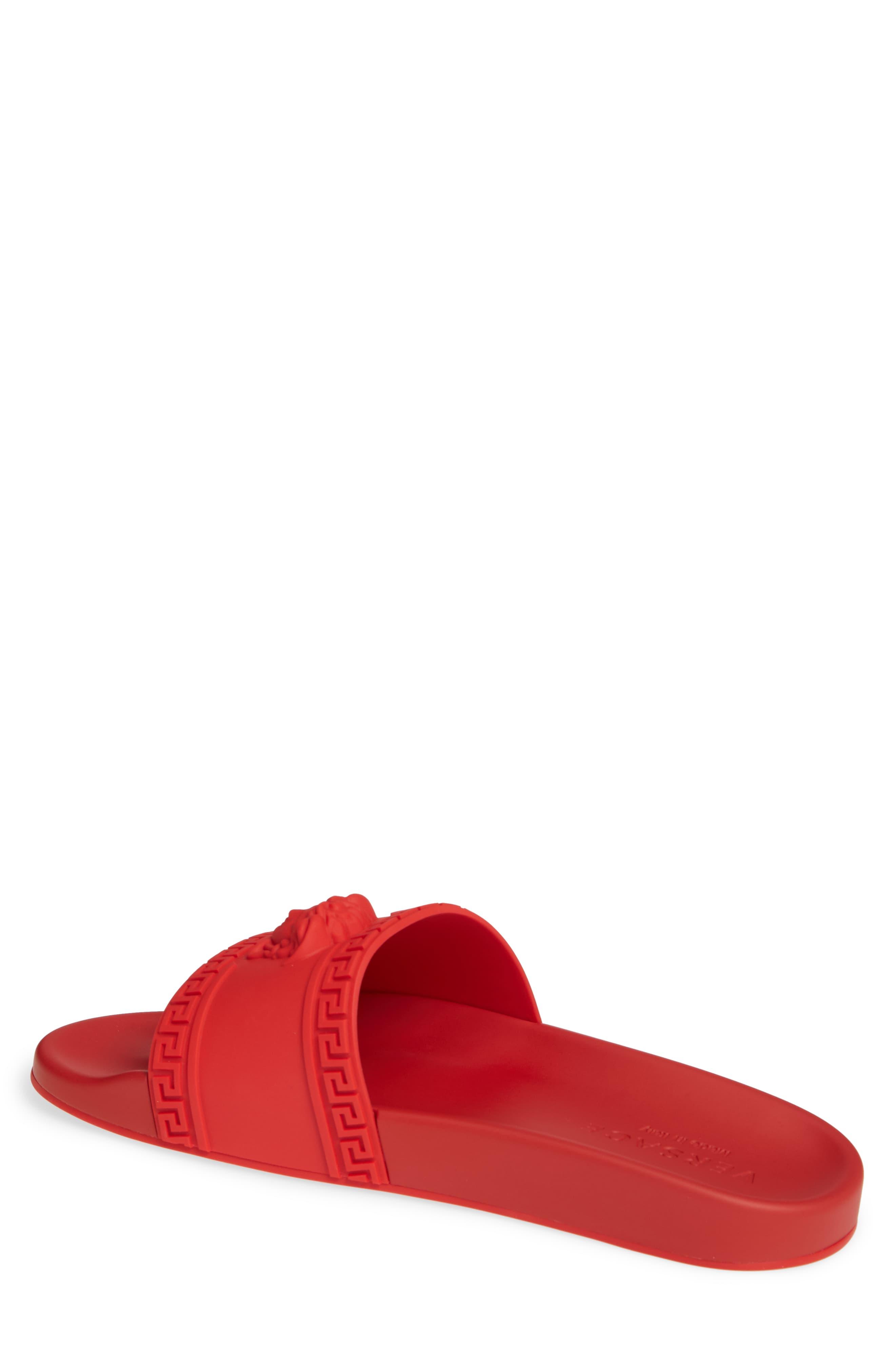 versace red slides