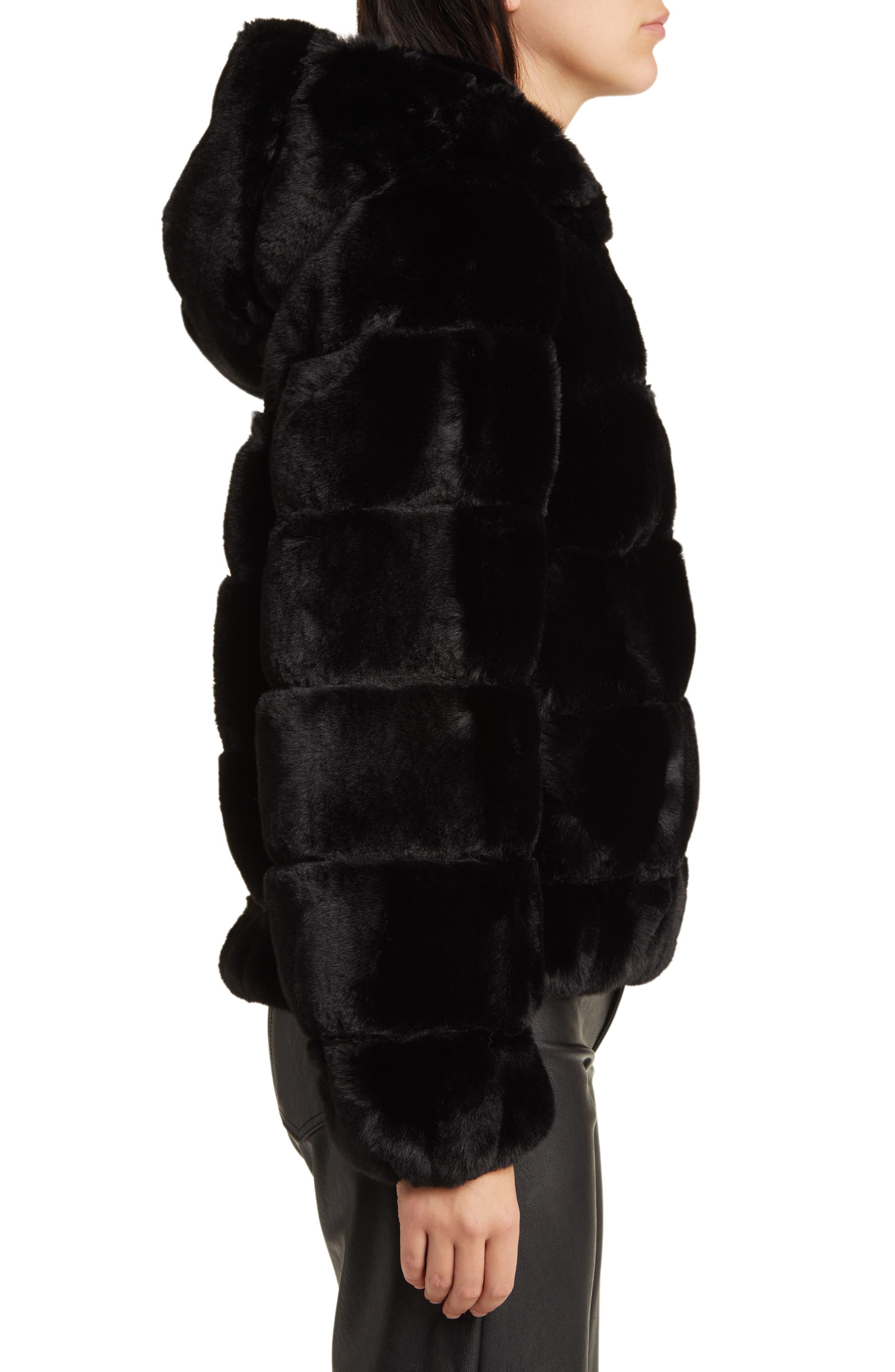 BCBGMAXAZRIA Faux Fur Quilted Jacket in Black | Lyst BCBGMAXAZRIA Faux Fur Quilted Jacket in Black | Lyst