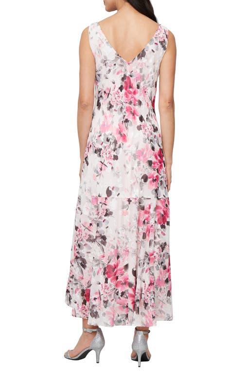 sachin and babi light blue dress Alex Evenings Floral Embroidered Midi Dress