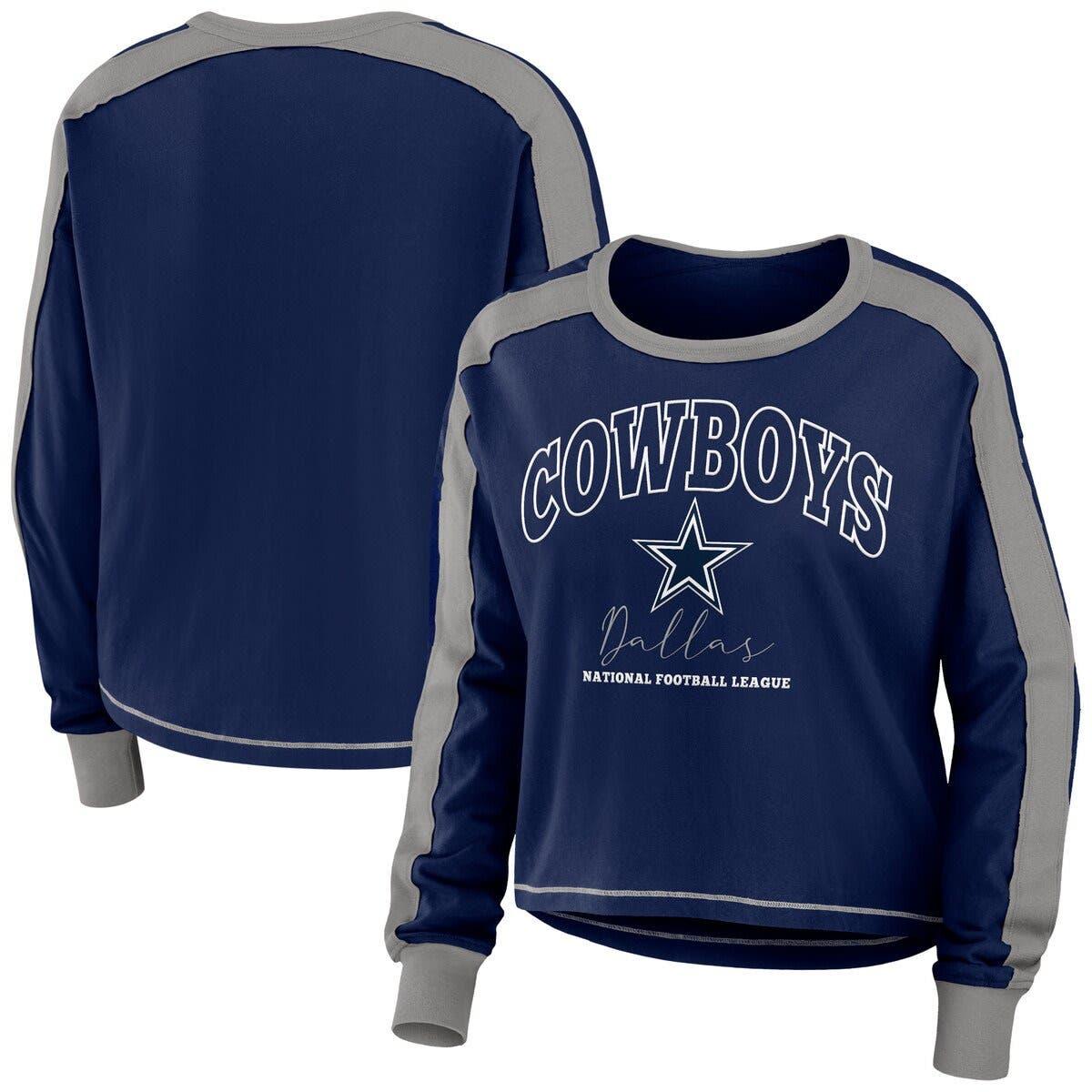 WEAR by Erin Andrews Navy Dallas Cowboys Hoodie Dress in Blue