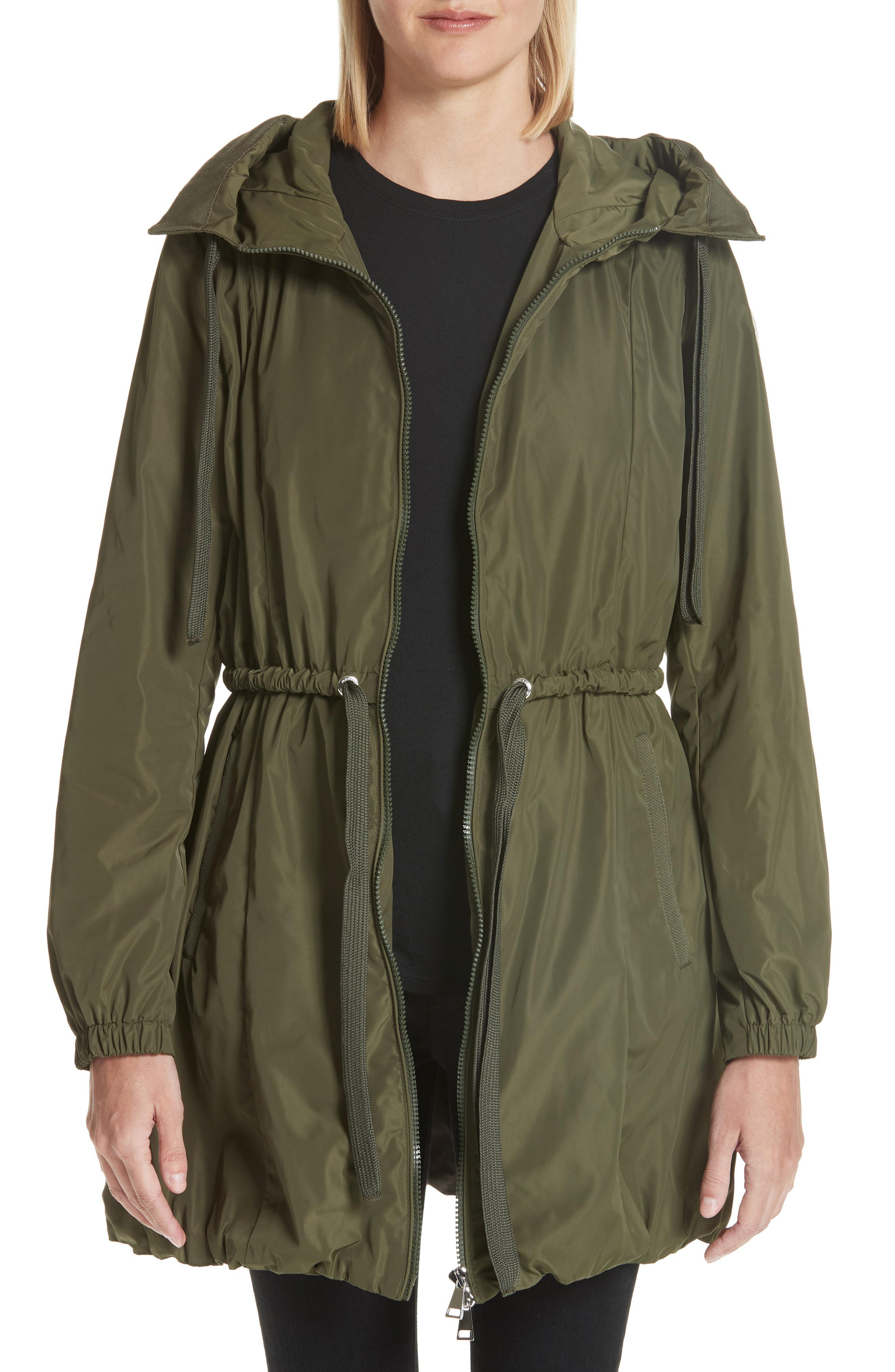Moncler Topaze Water Resistant Hooded Jacket in Olive (Green) - Lyst
