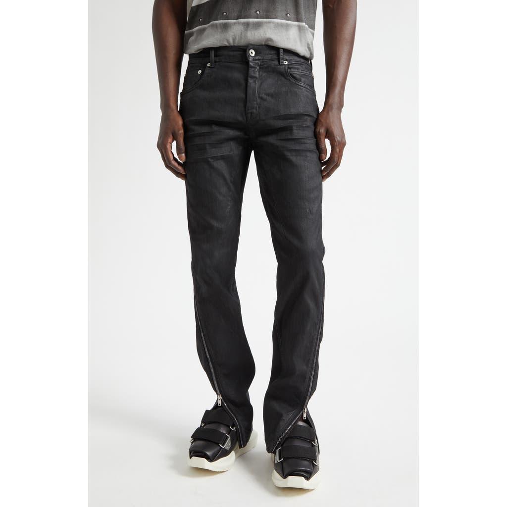 Rick Owens Vega Zip Leg Skinny Jeans in Black for Men | Lyst