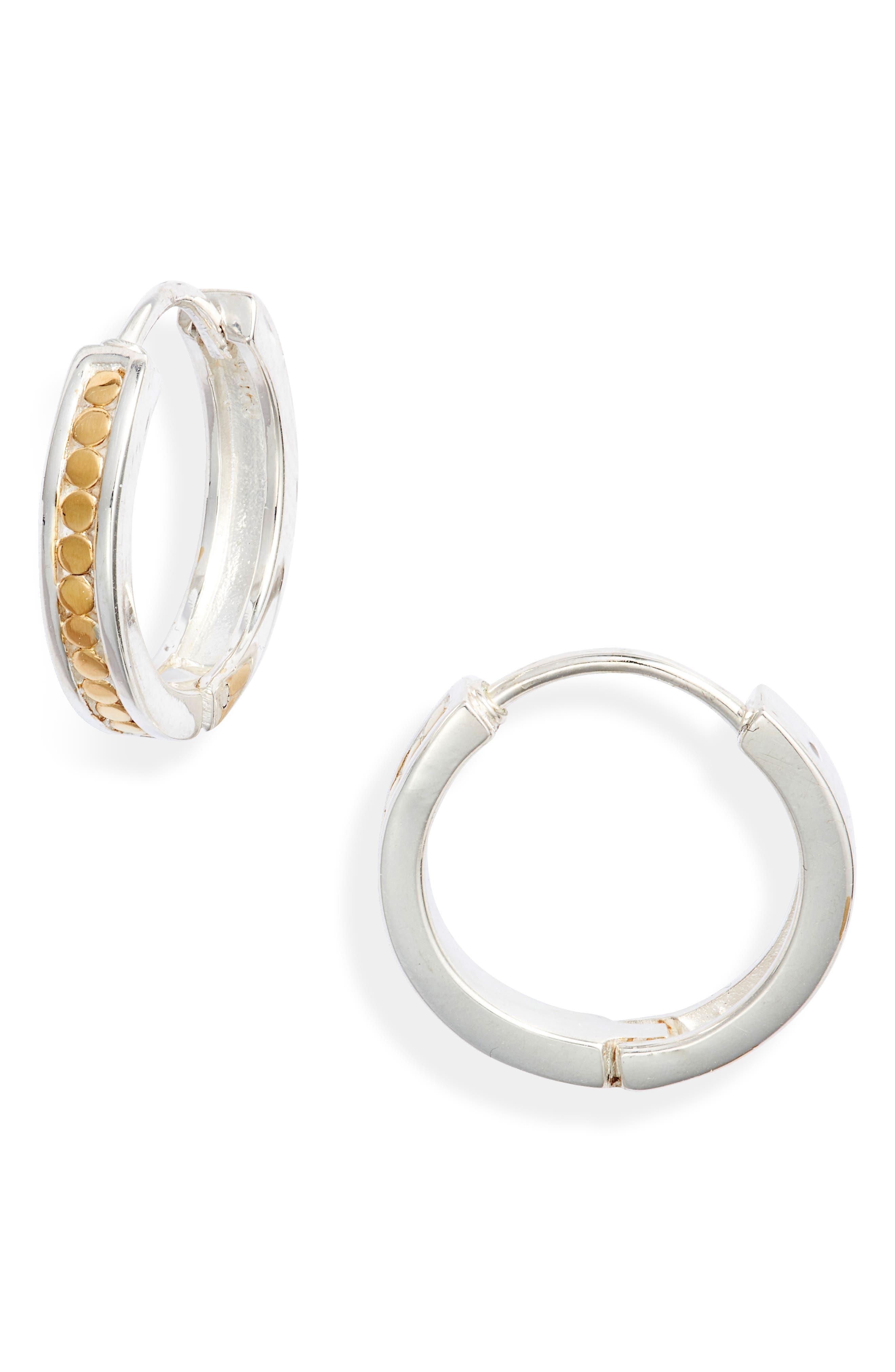Anna Beck Small Classic Hoop Earrings in White | Lyst