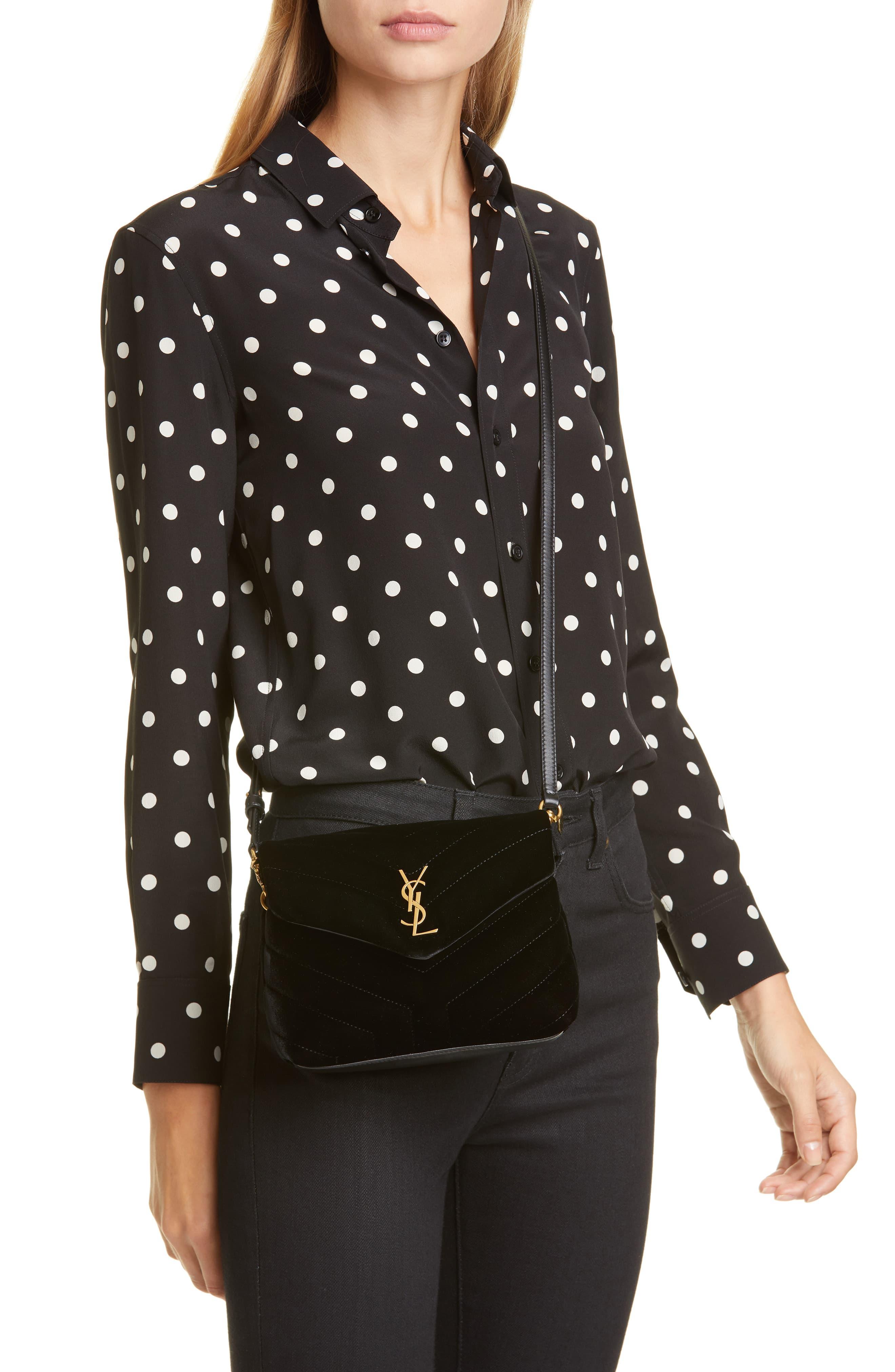 toy loulou velvet shoulder bag