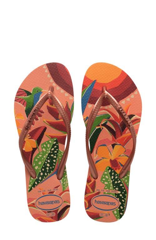 Havaianas Slim Tropical Flip Flop in Red Lyst