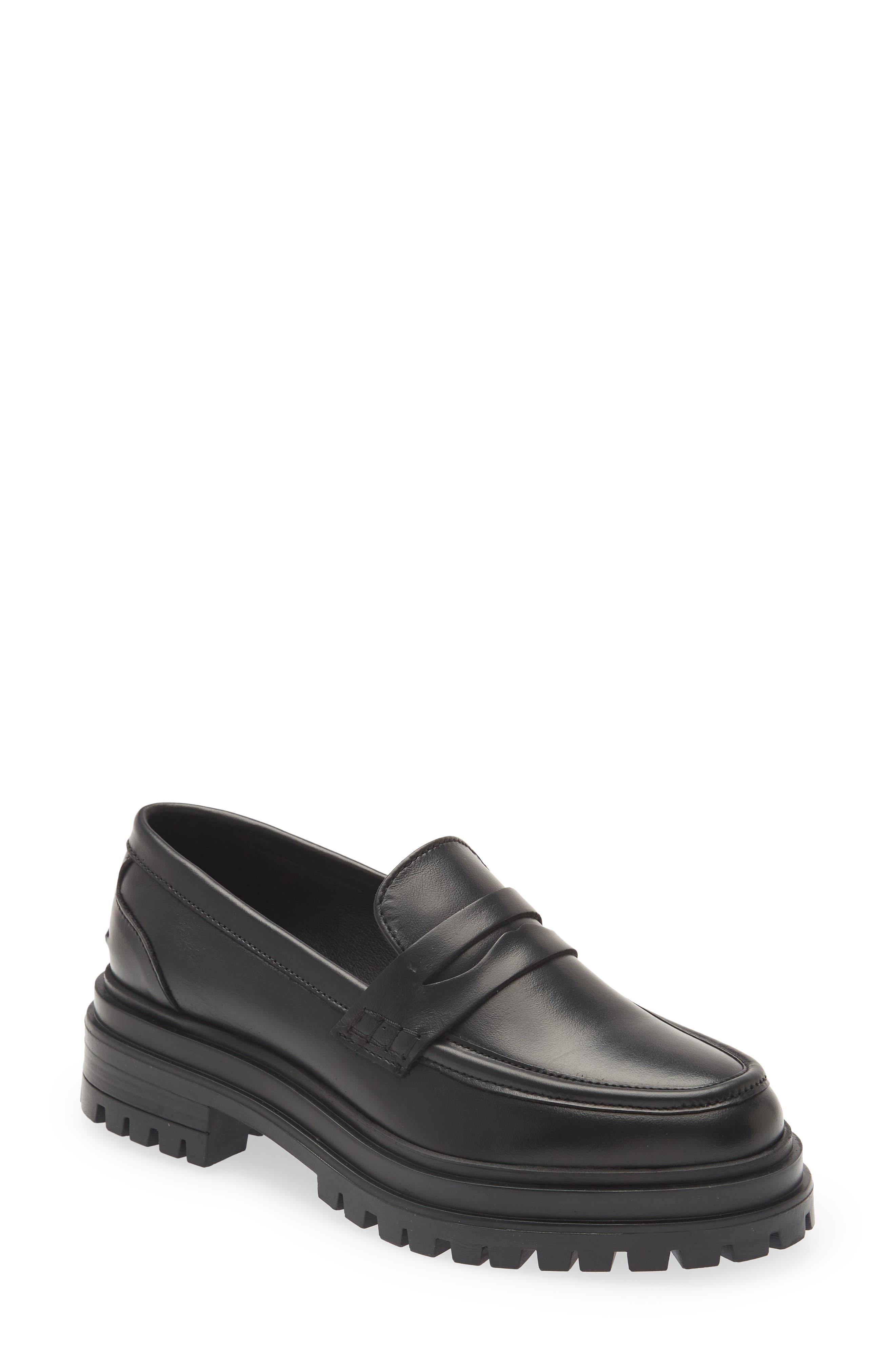 Reiss Cameron Platform Penny Loafer in Gray | Lyst
