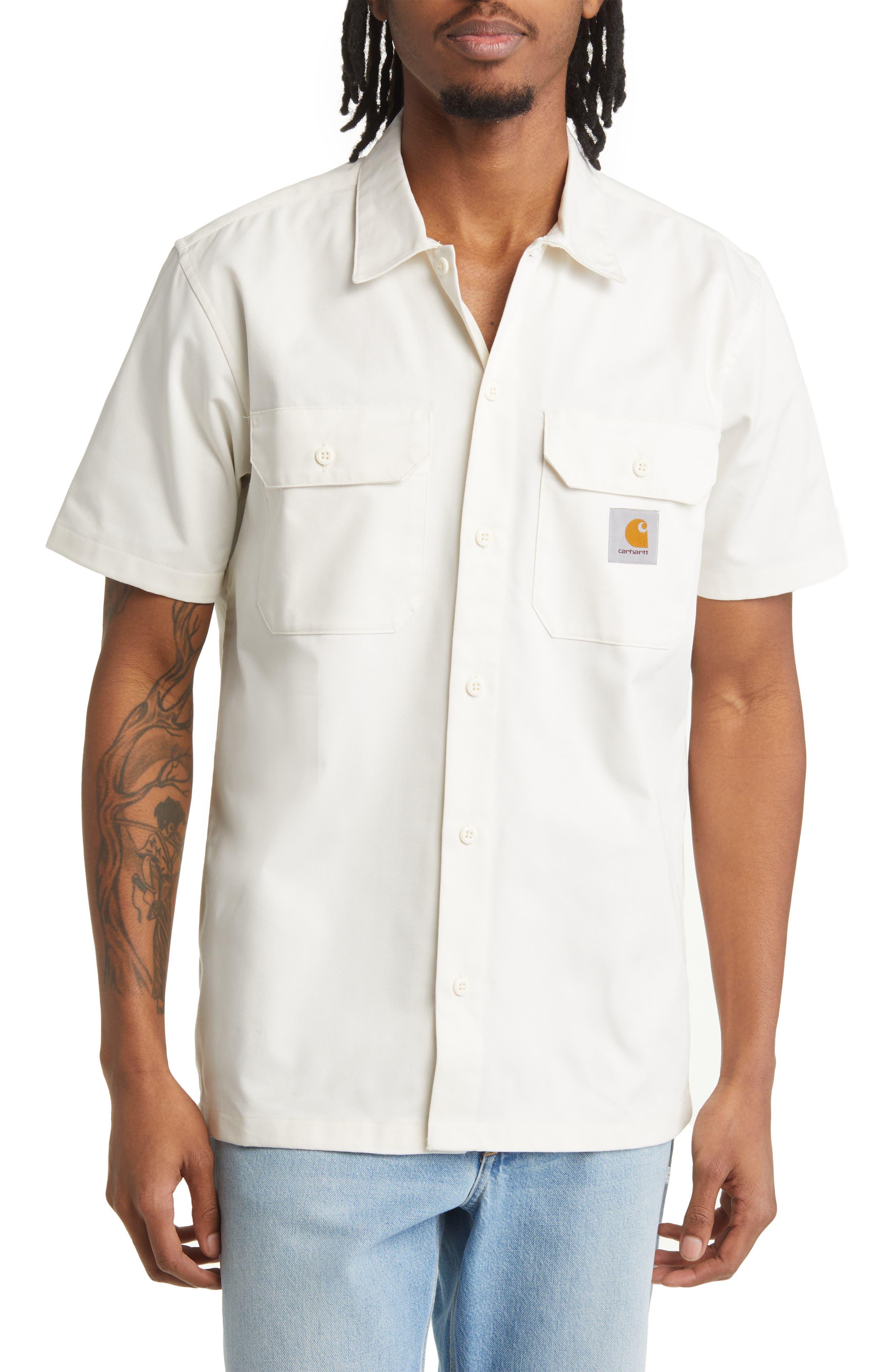 Carhartt WIP Master Short Sleeve Button-up Work Shirt in White for Men
