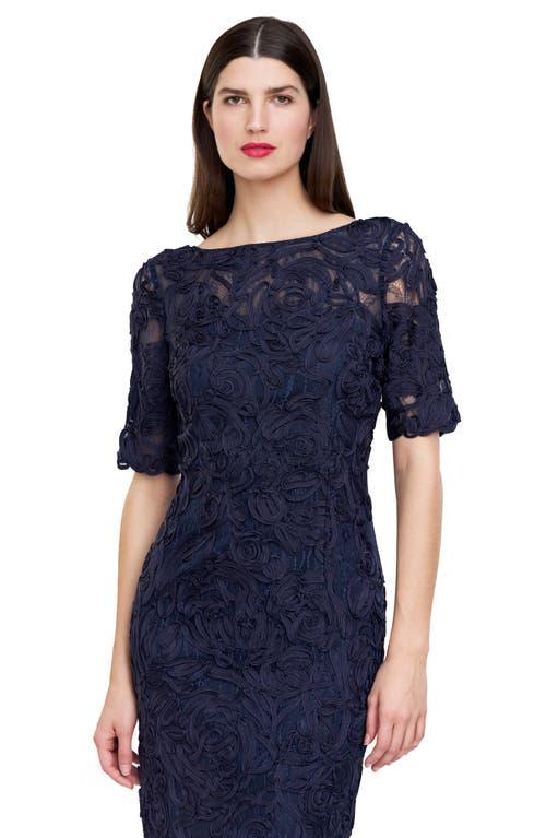sachin and babi light blue dress Elegant Black Short Sleeve Midi Lace Cocktail Dress - 5XL main image 1