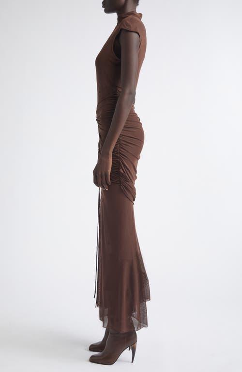 kim shui brown ruffle dress KIM SHUI Brown Ruffle Dress KIM SHUI