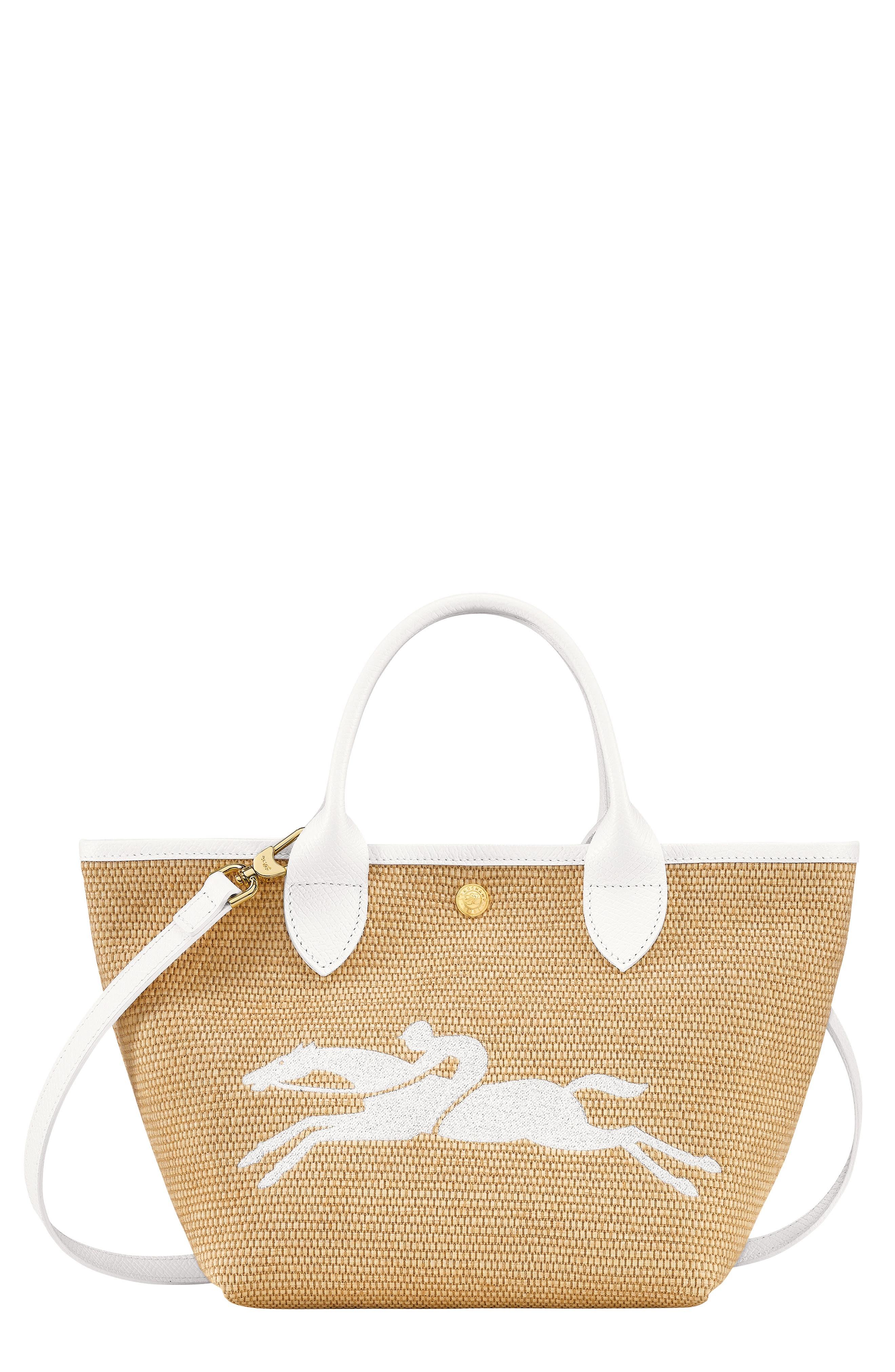 Longchamp Le Pliage Panier Top Handle Bag in Natural | Lyst