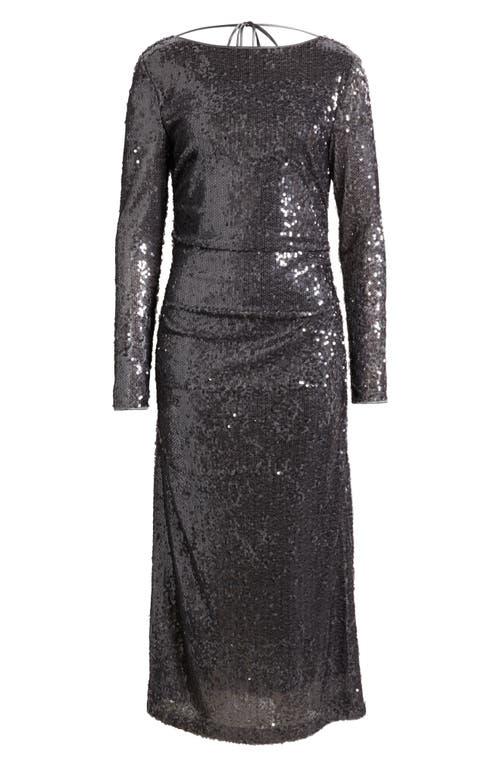 Wayf Kieran Sequin Cowl Back Long Sleeve Cocktail Dress in Black | Lyst Wayf Kieran Sequin Cowl Back Long Sleeve Cocktail Dress in Black | Lyst