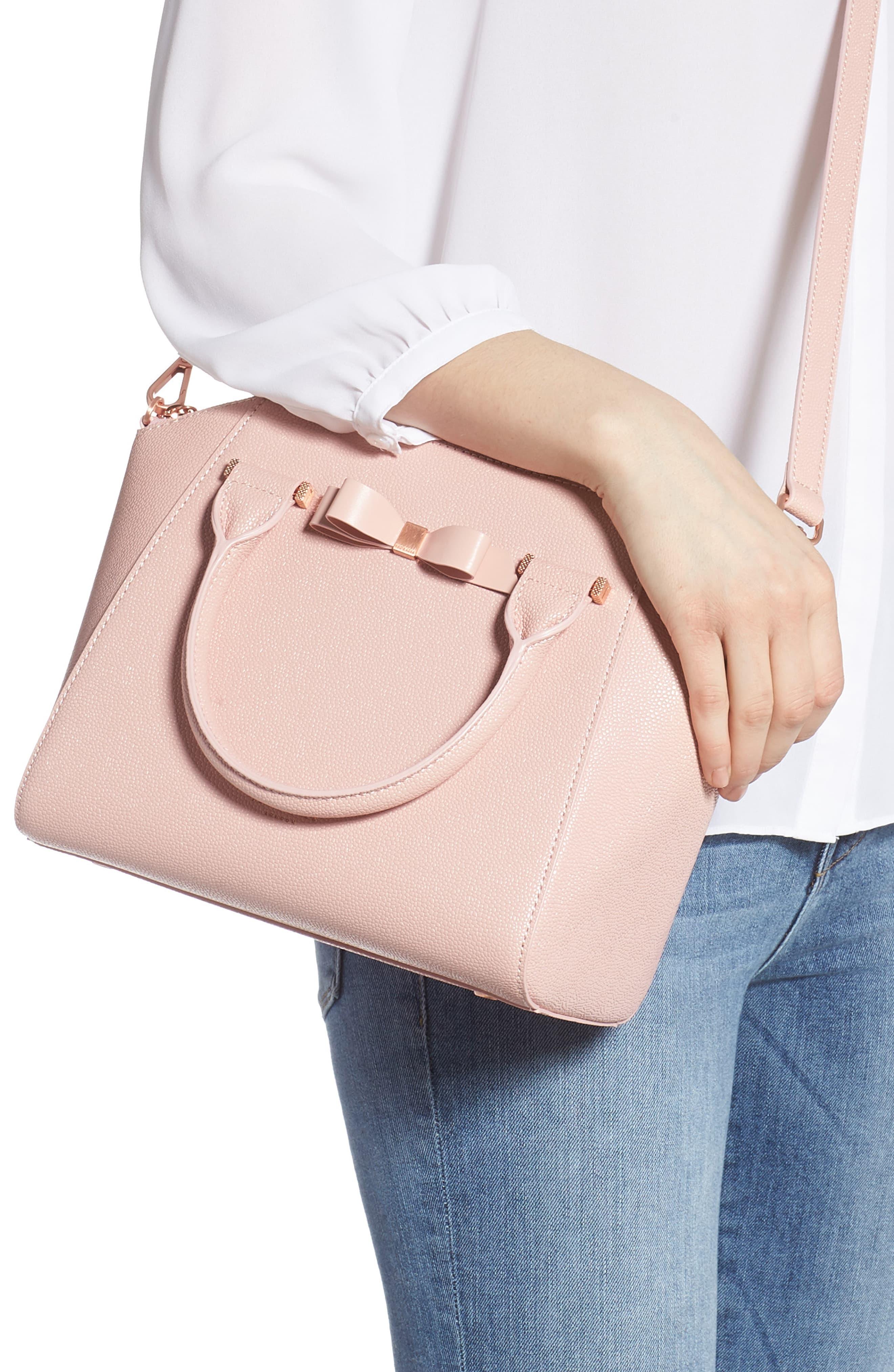 Ted Baker Janne Bow Leather Tote in Light Pink (Pink) - Lyst