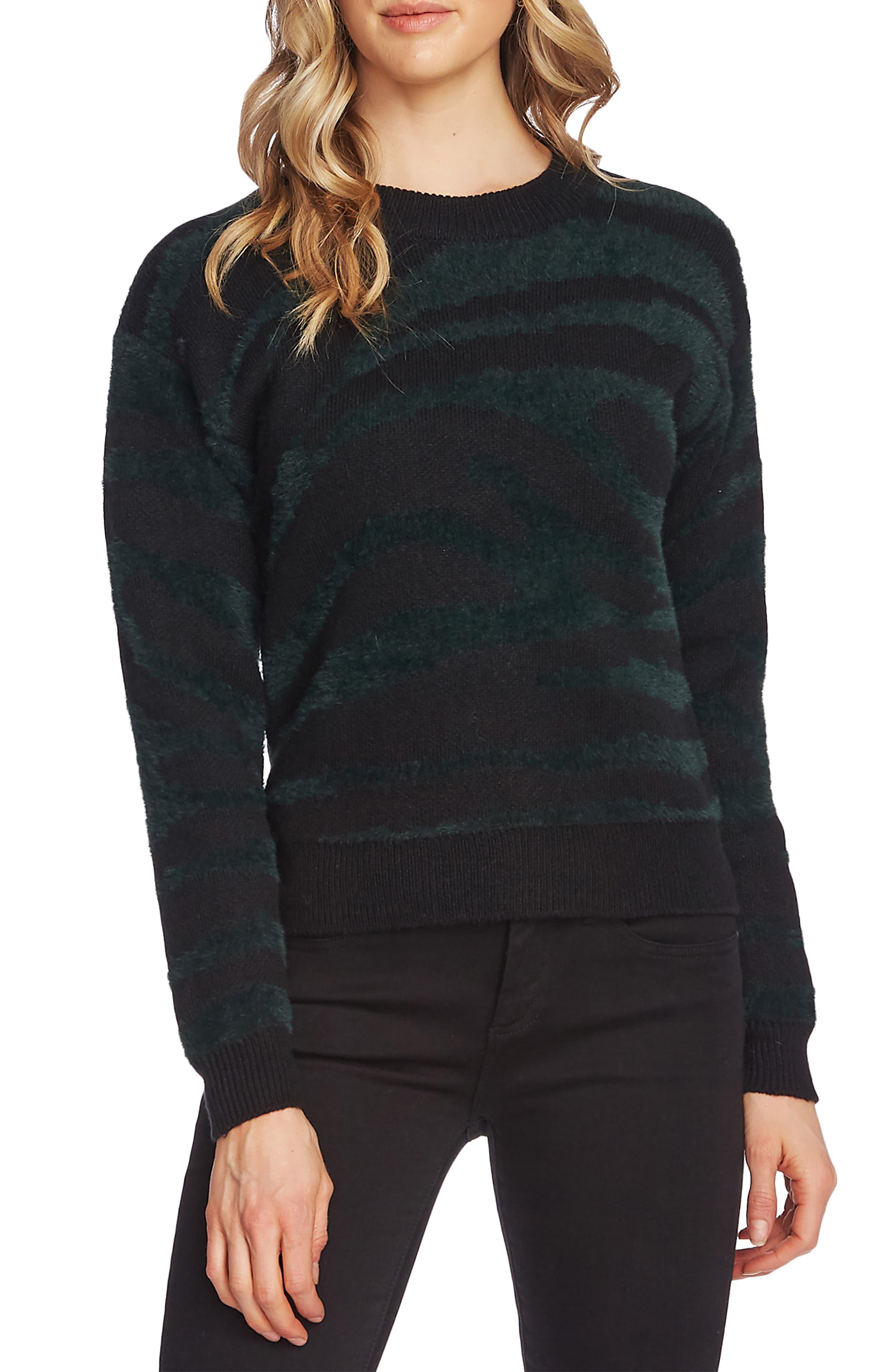 vince camuto zebra sweater