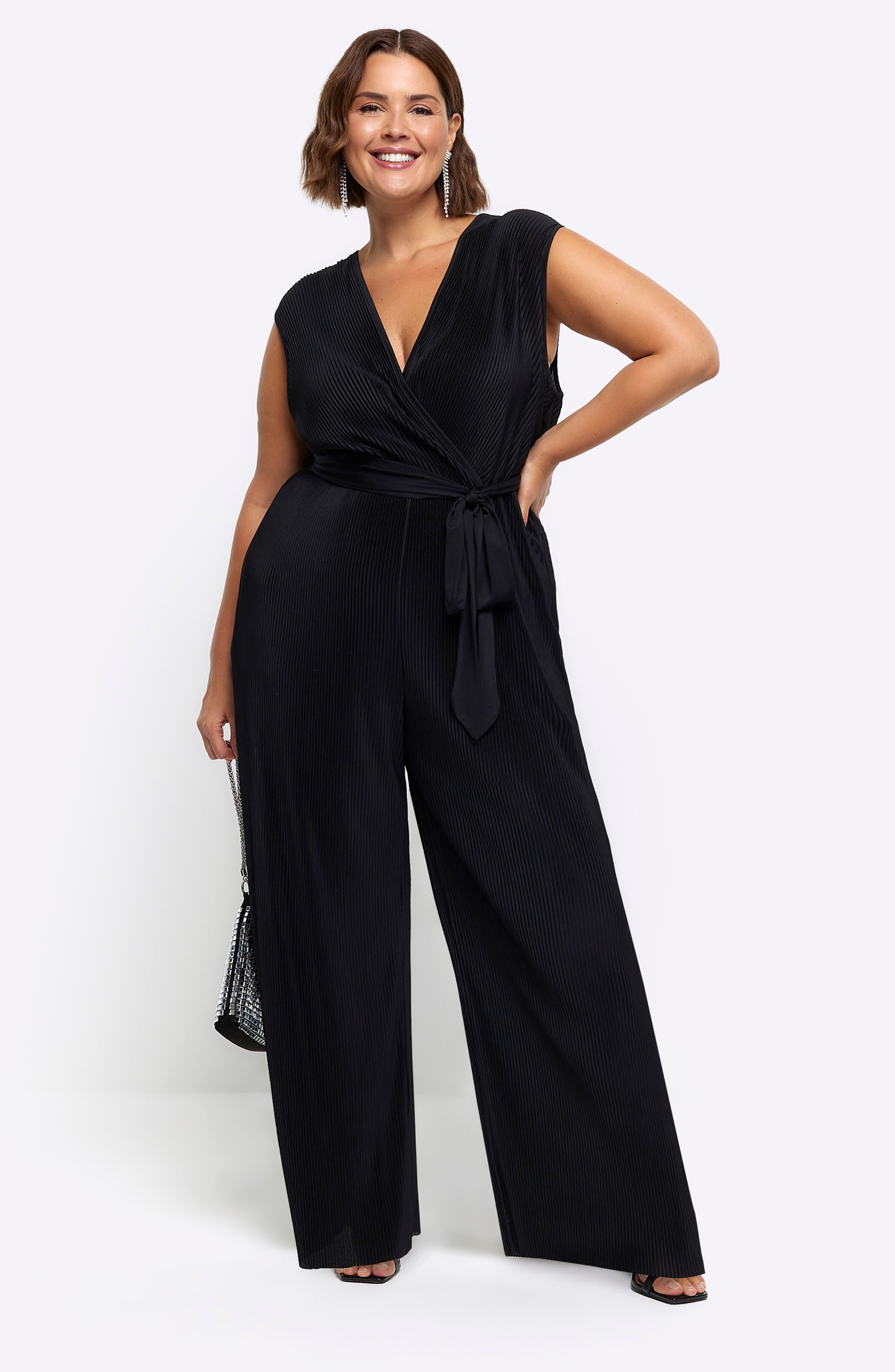 River island plisse best sale jumpsuit