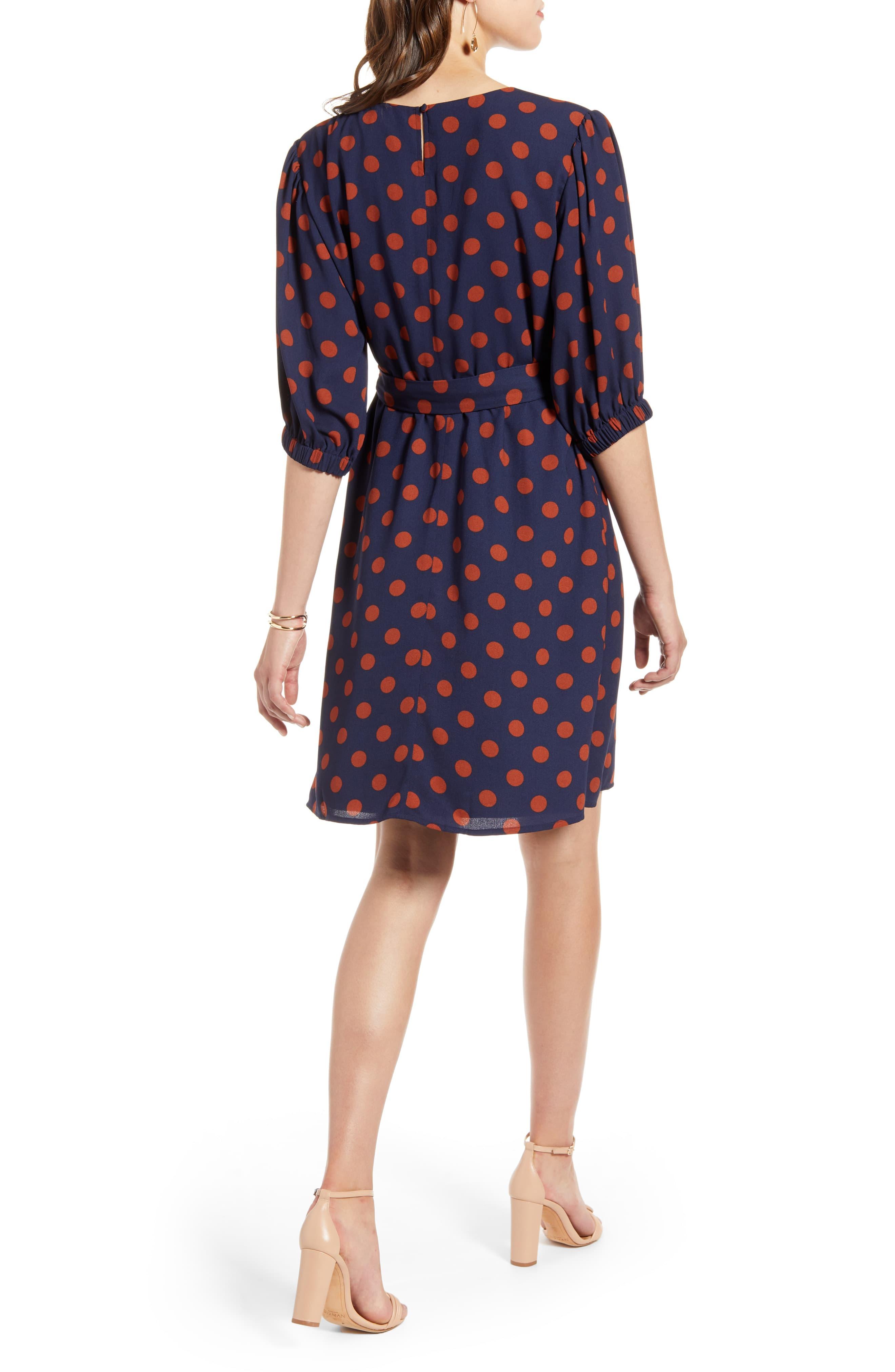 halogen tie back long sleeve dress