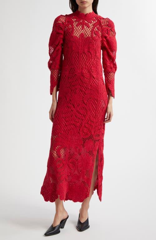 chinese dress ladies Red Tropical Cross Stitch Embroidered Euroflax Premium Linen Midi Dre  FARM  Rio