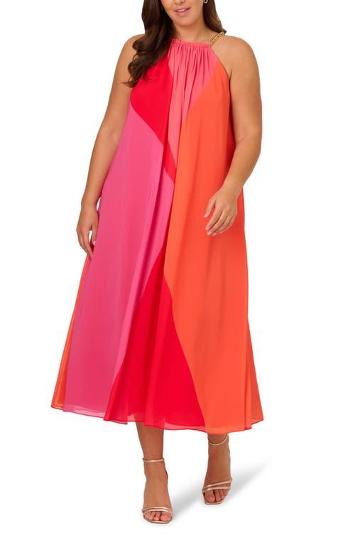 【海外限定】AdriannaPapell ドレス☆Red Color Block Chiffon D Buy Adrianna Papell Red Color Block Chiffon Dress from Next