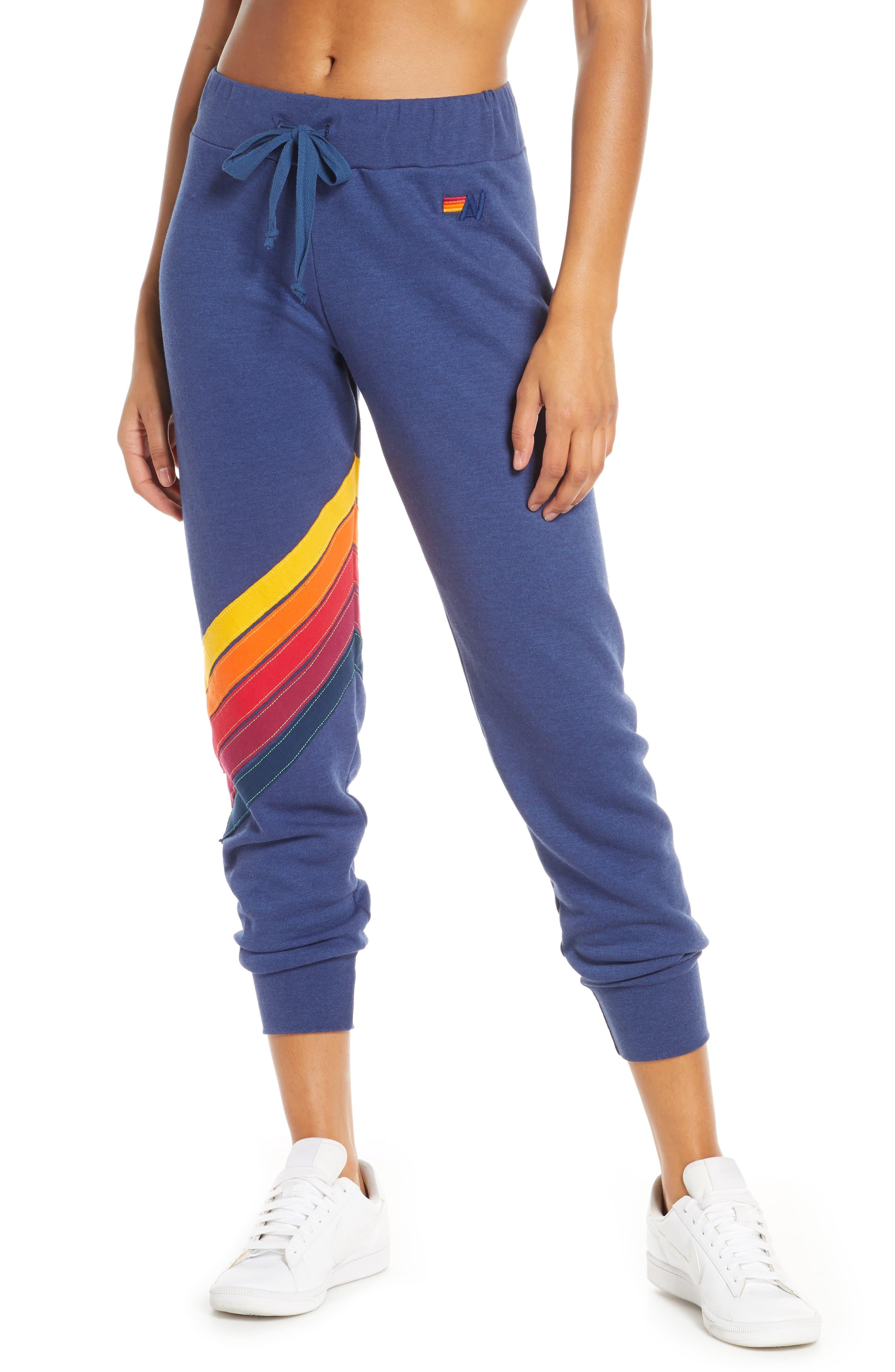 Aviator Nation Cross Stripe Sweatpants in Blue - Lyst