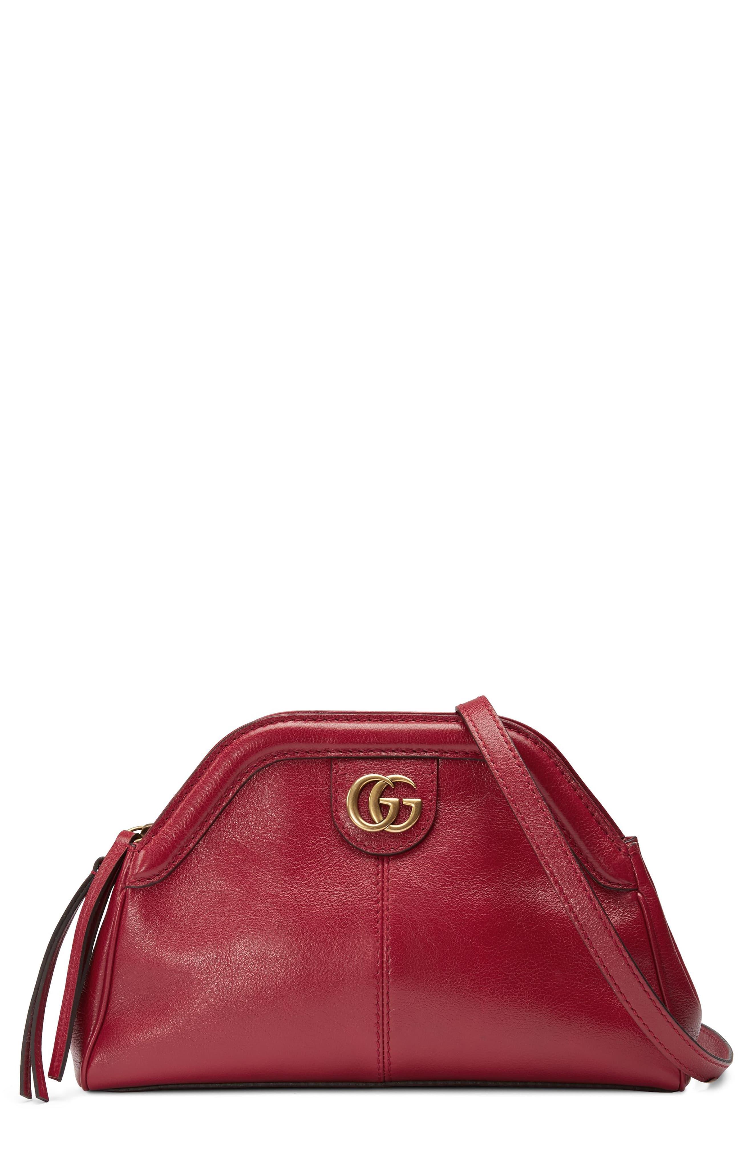 Gucci Small Re(belle) Leather Crossbody Bag in Red - Lyst