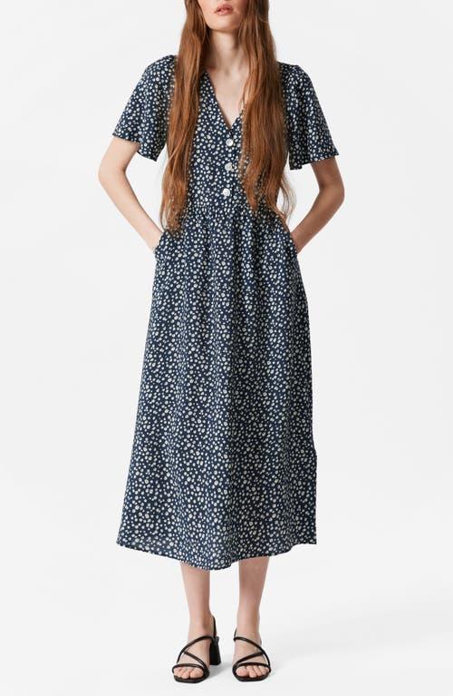 & Other Stories Floral Print A-Line Midi Dress in Blue | Lyst